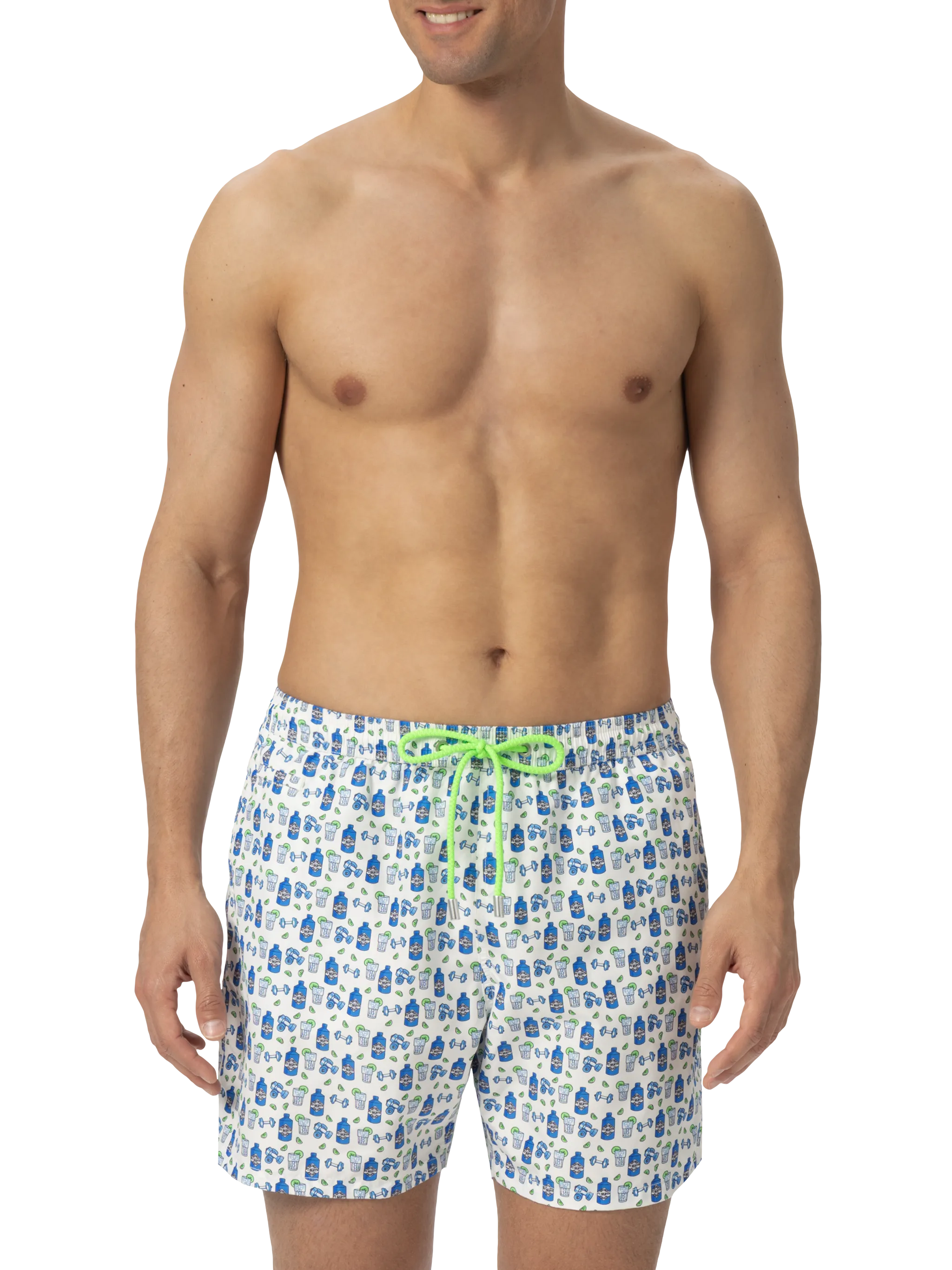 Lightweight fabric swim shorts Lighting with gin gym print - Image 3