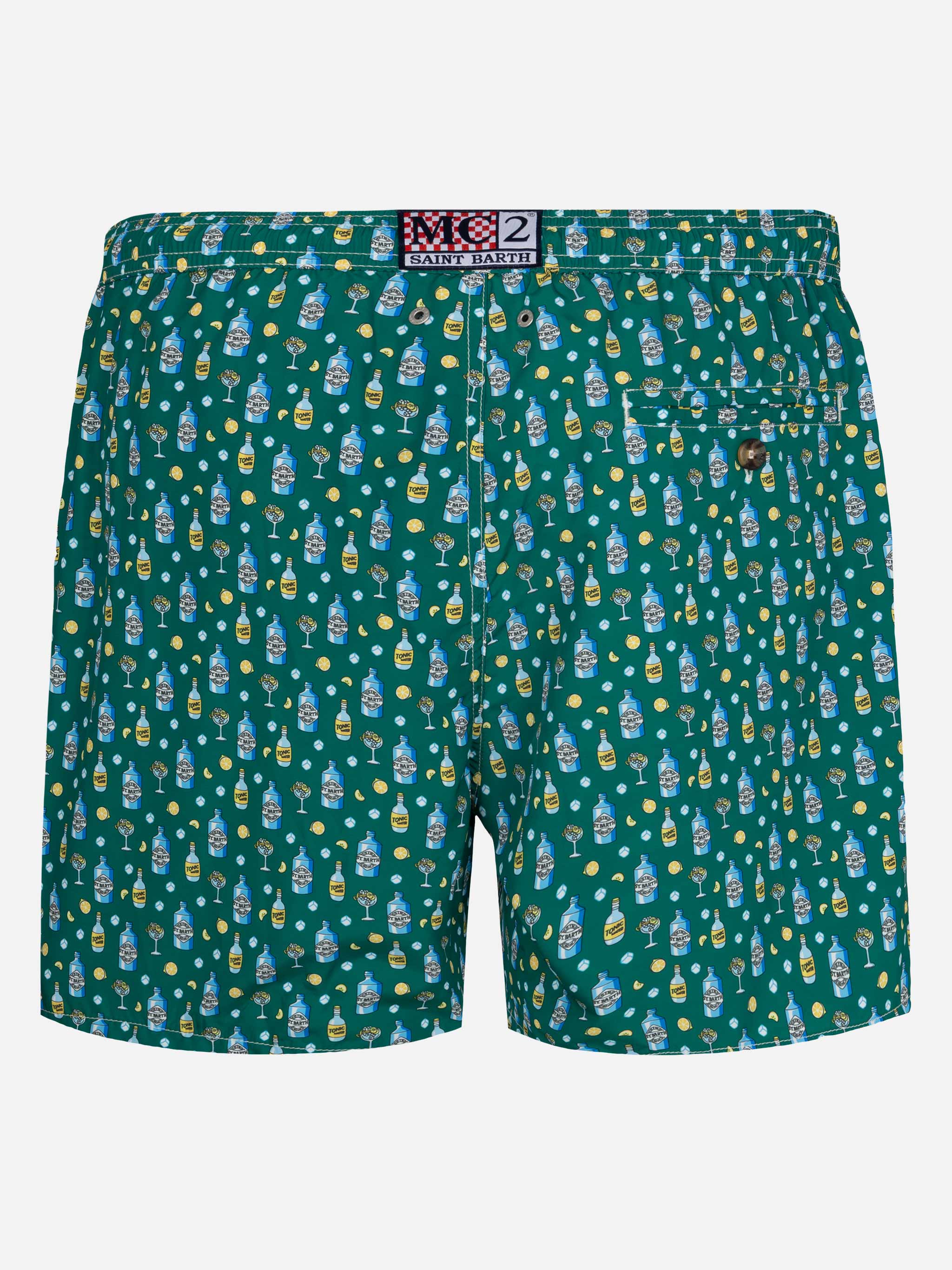 Lightweight fabric swim shorts Lighting with gin lemon print - Image 2