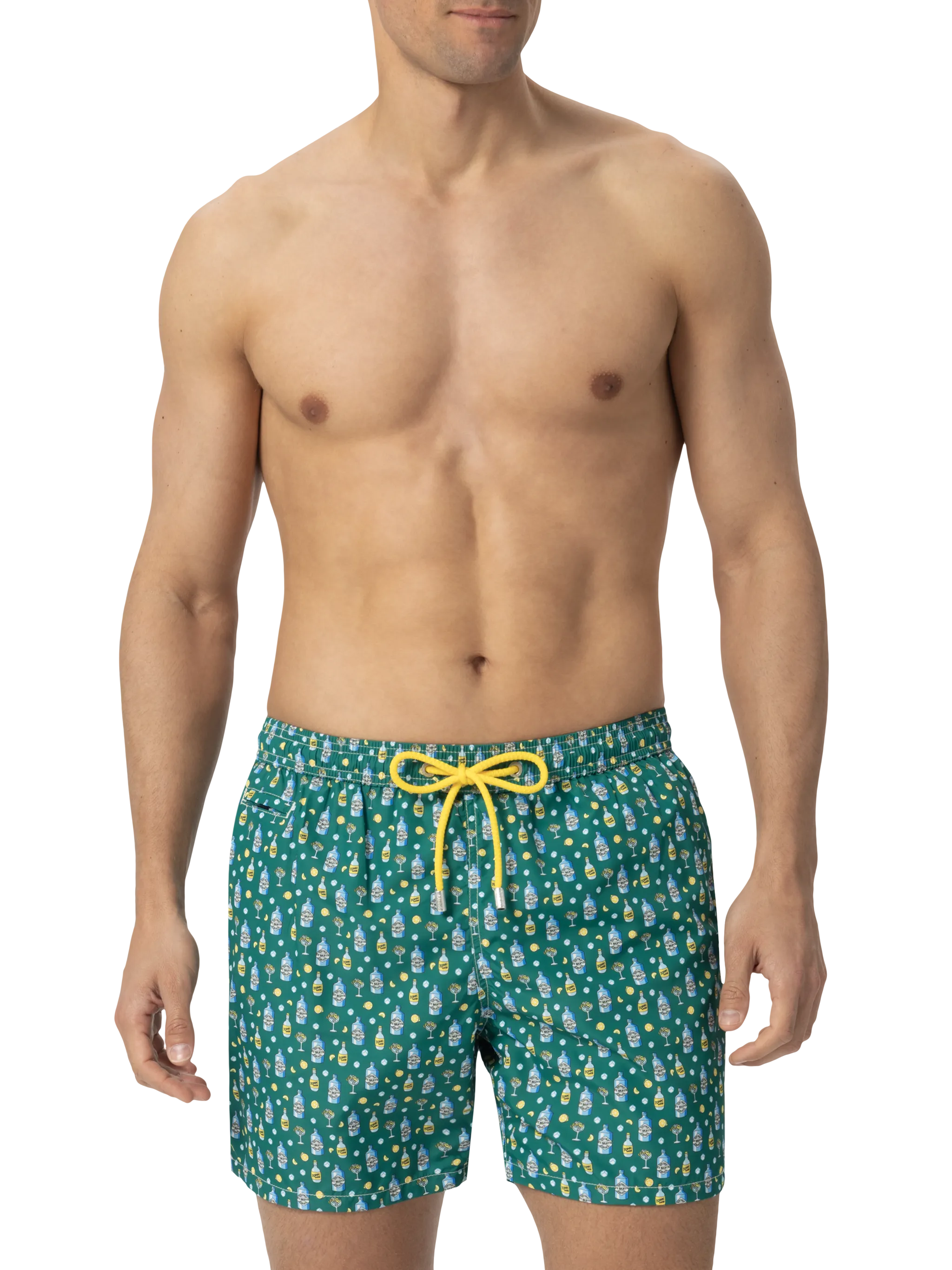 Lightweight fabric swim shorts Lighting with gin lemon print - Image 3