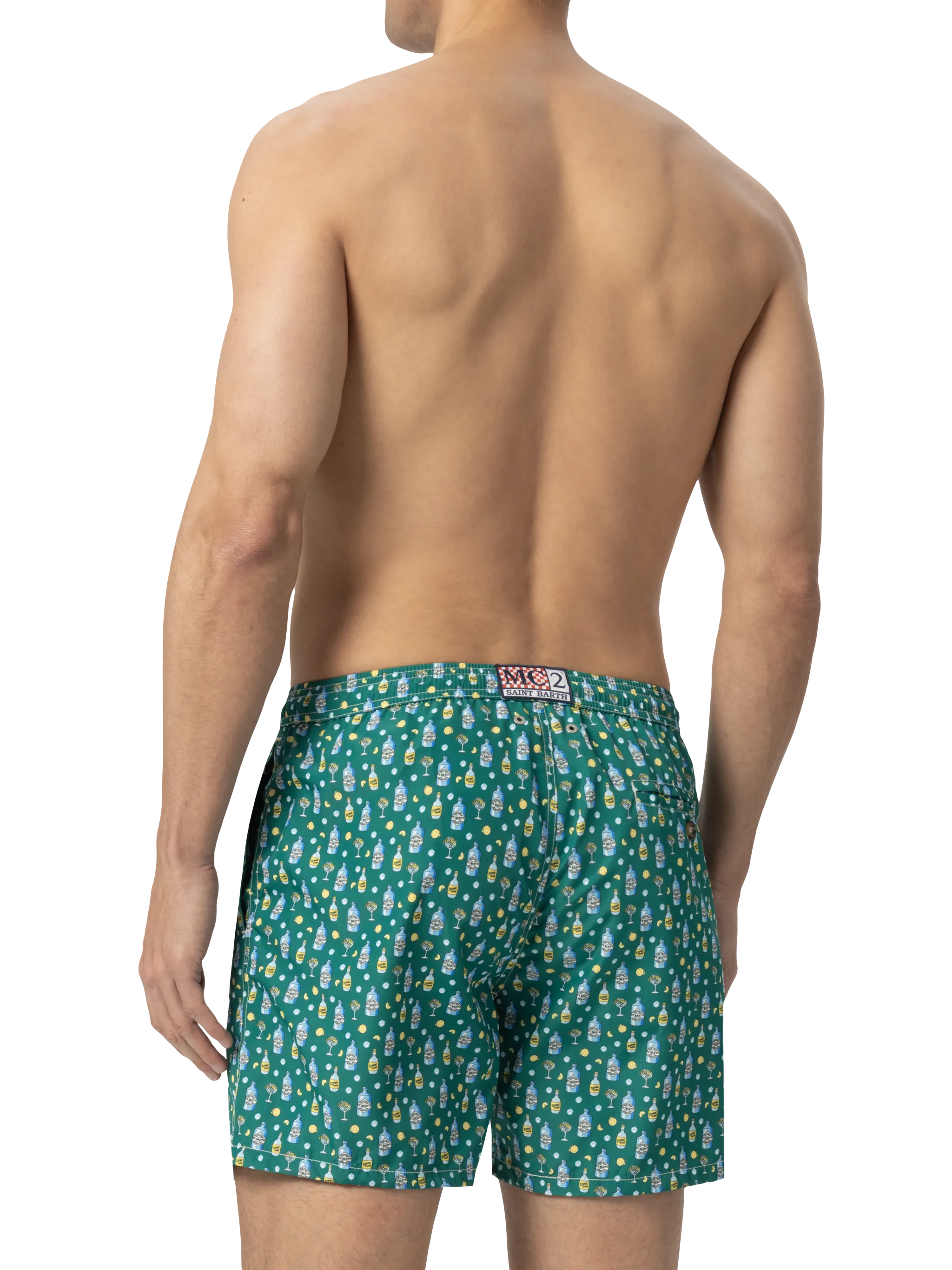 Lightweight fabric swim shorts Lighting with gin lemon print - Image 4