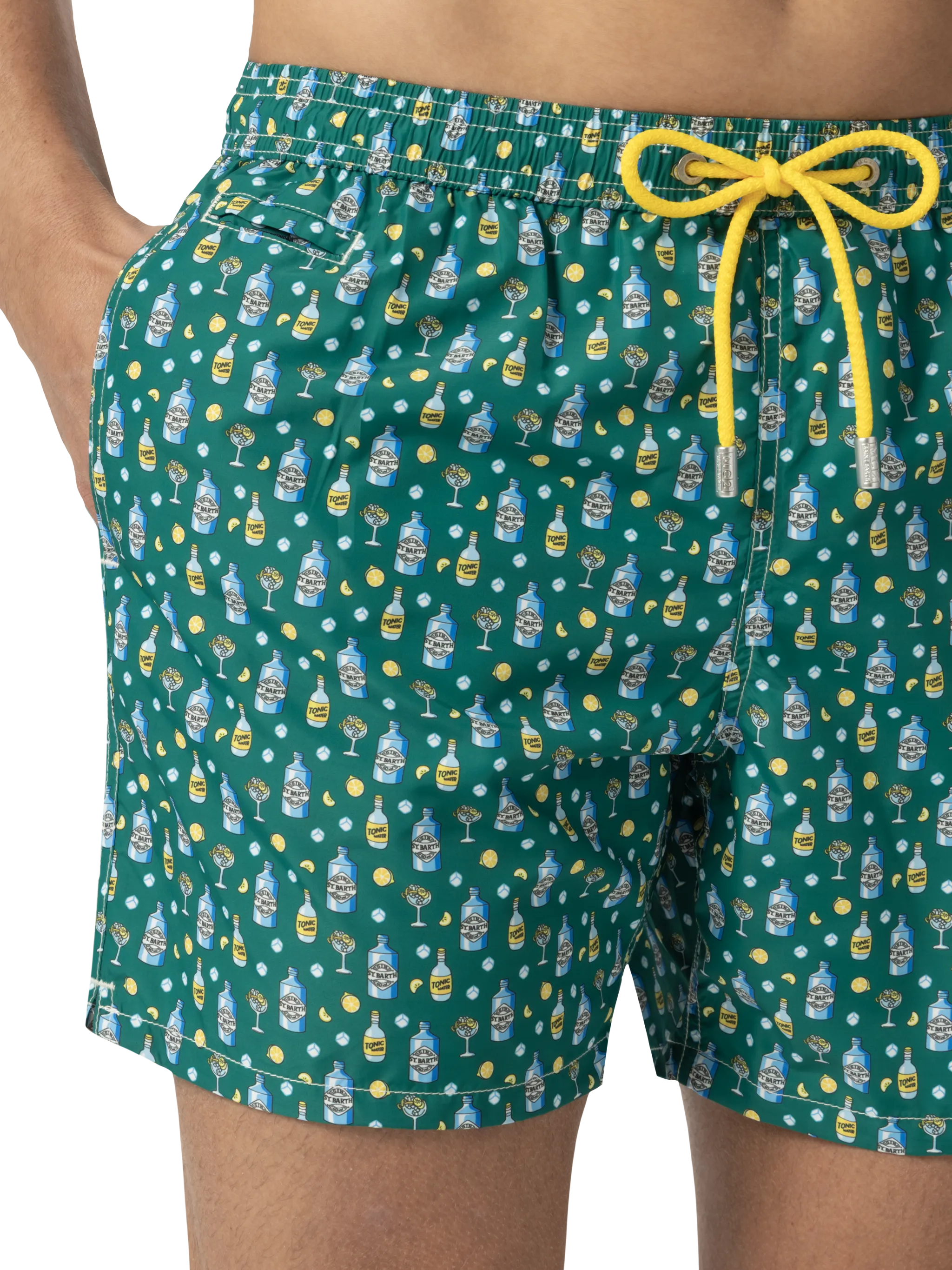 Lightweight fabric swim shorts Lighting with gin lemon print - Image 5