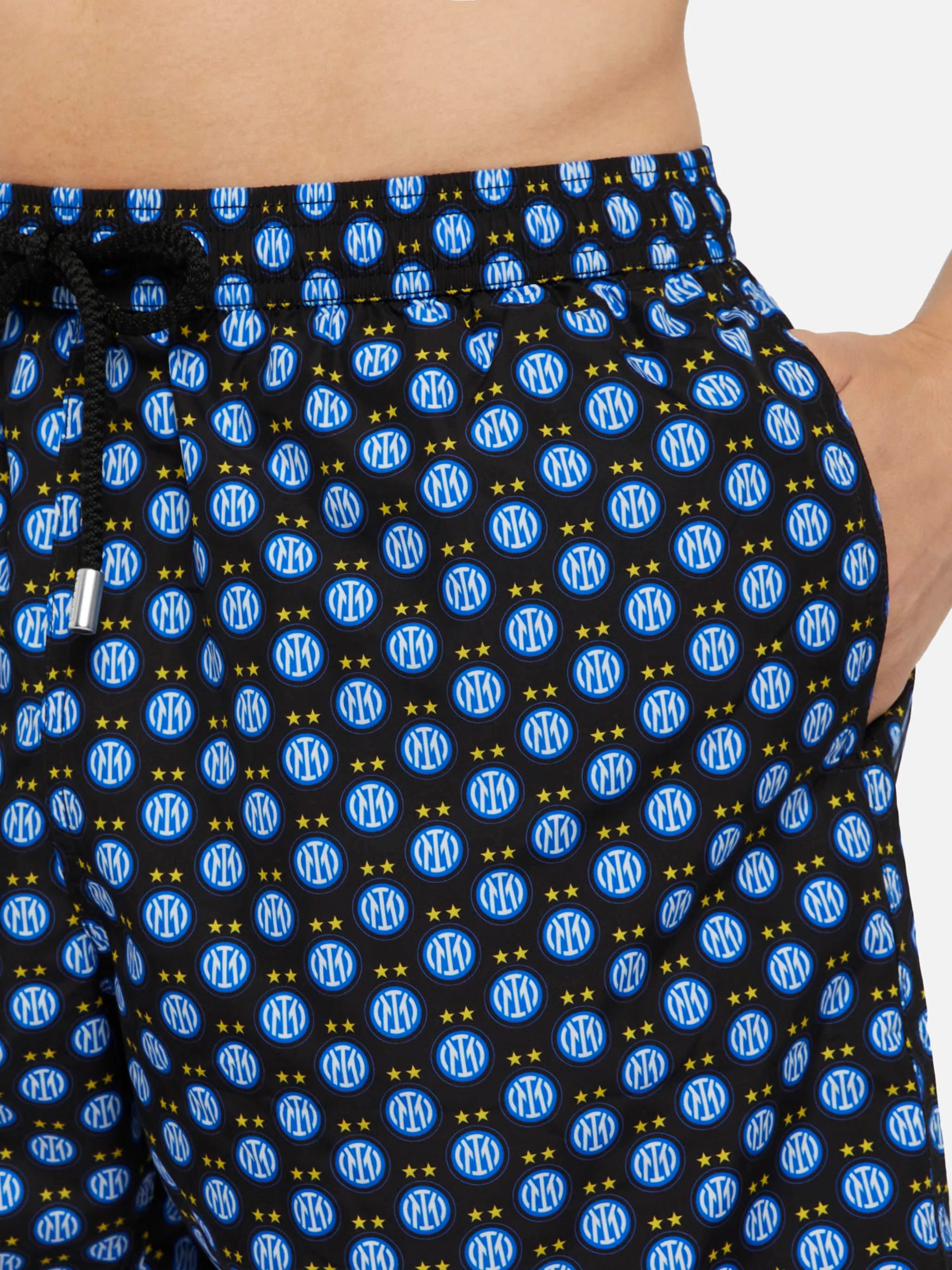 Lightweight fabric swim shorts Lighting with Inter print | INTER FC SPECIAL EDITION - Image 4