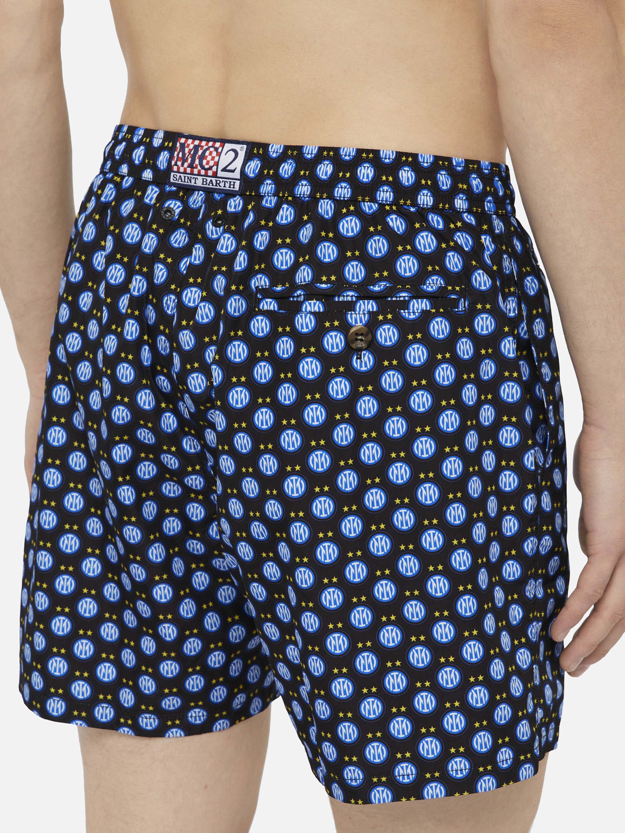 Lightweight fabric swim shorts Lighting with Inter print | INTER FC SPECIAL EDITION - Image 6