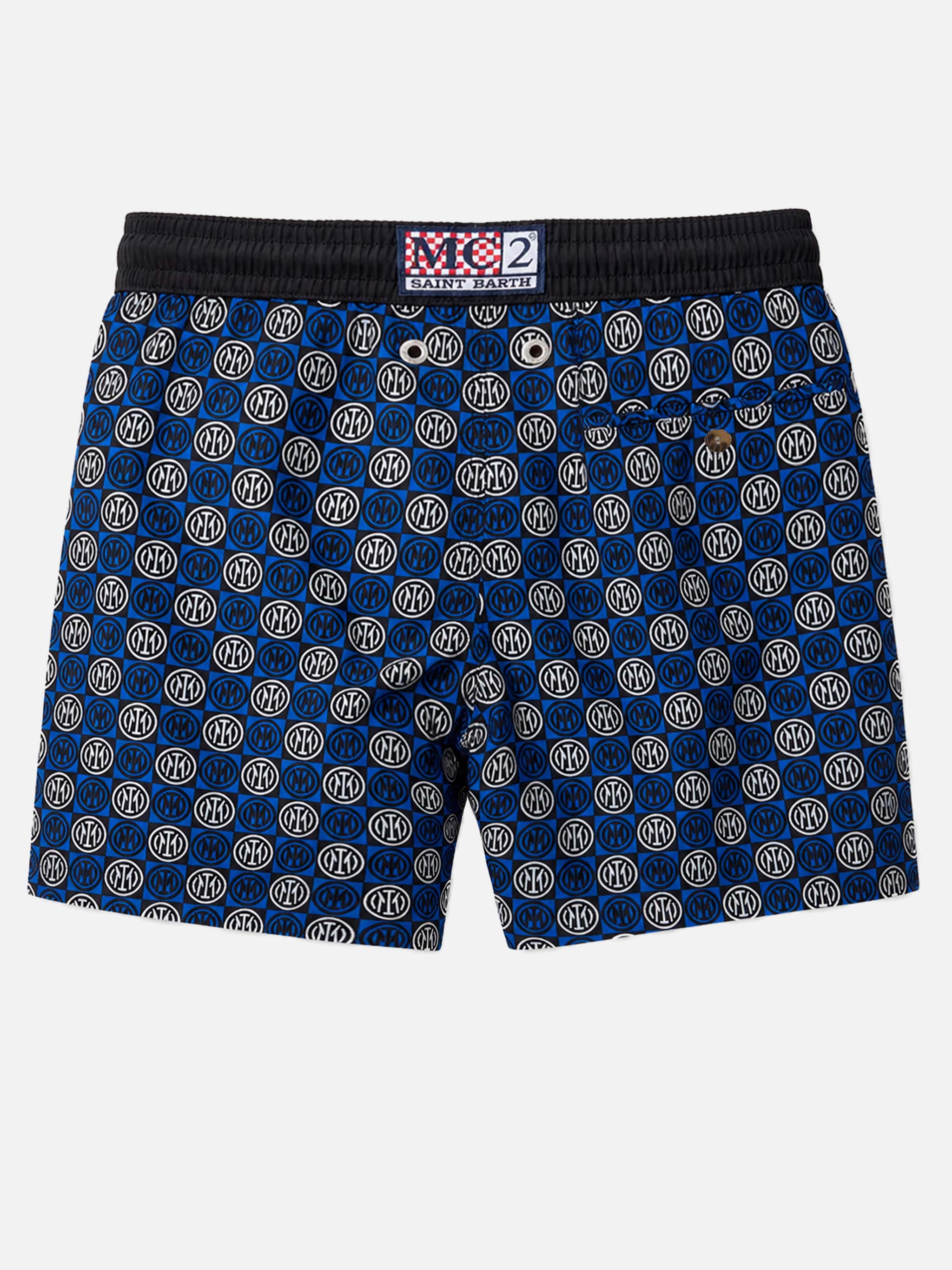 Lightweight fabric swim shorts Lighting with Inter print | INTER FC SPECIAL EDITION - Image 2