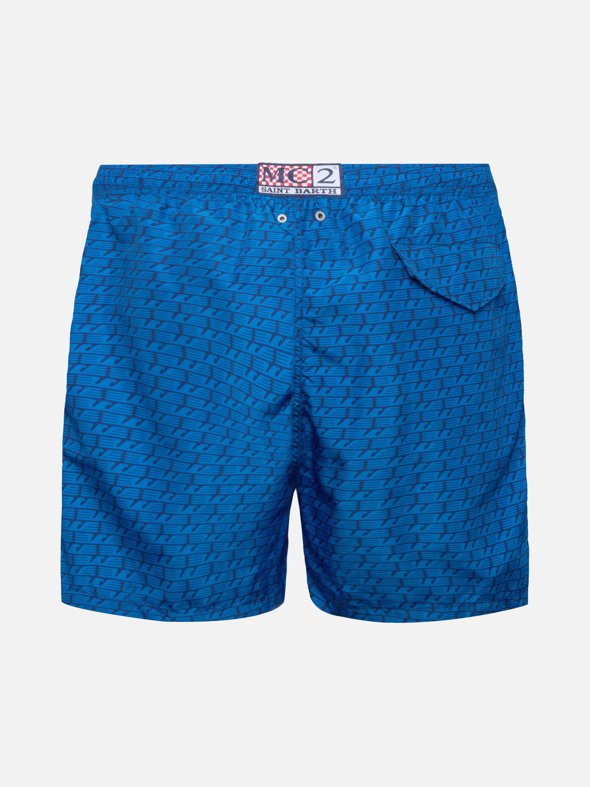 Lightweight fabric swim shorts Lighting with Lazio eagles print | SS LAZIO SPECIAL EDITION - Image 2