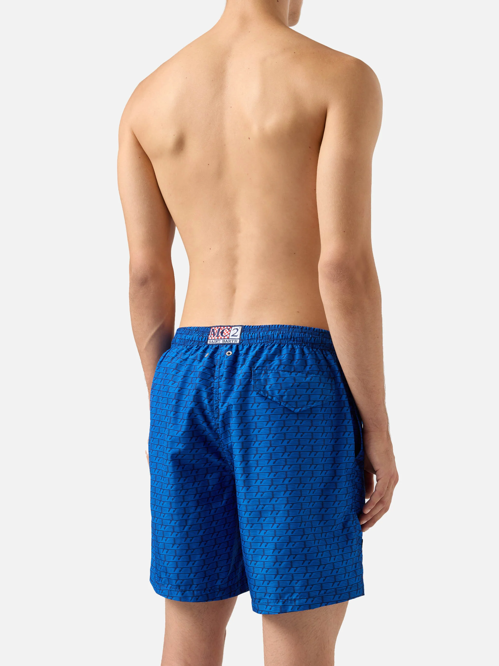 Lightweight fabric swim shorts Lighting with Lazio eagles print | SS LAZIO SPECIAL EDITION - Image 5