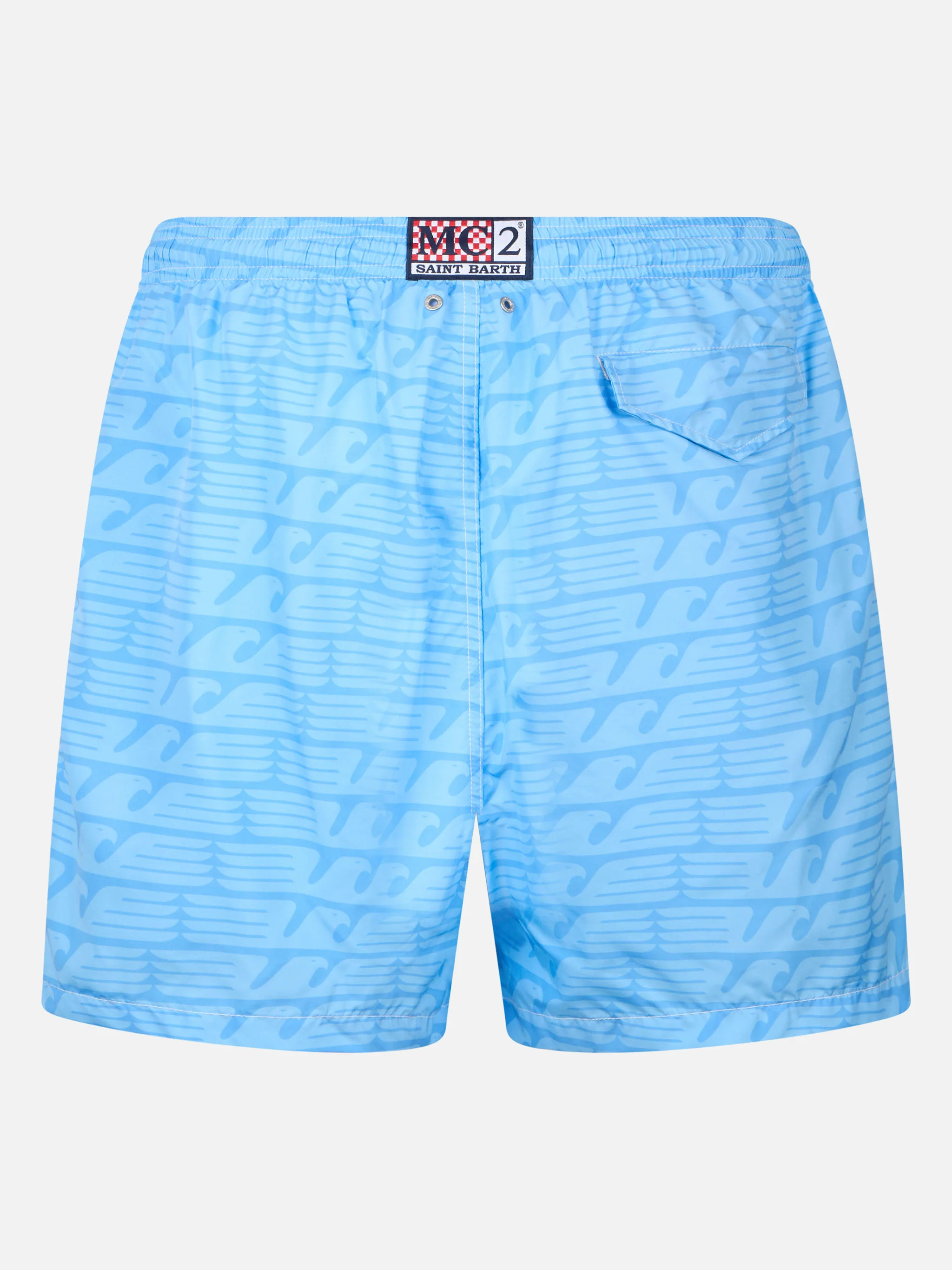 Lightweight fabric swim-shorts Lighting with Lazio print | SS LAZIO SPECIAL EDITION - Image 2