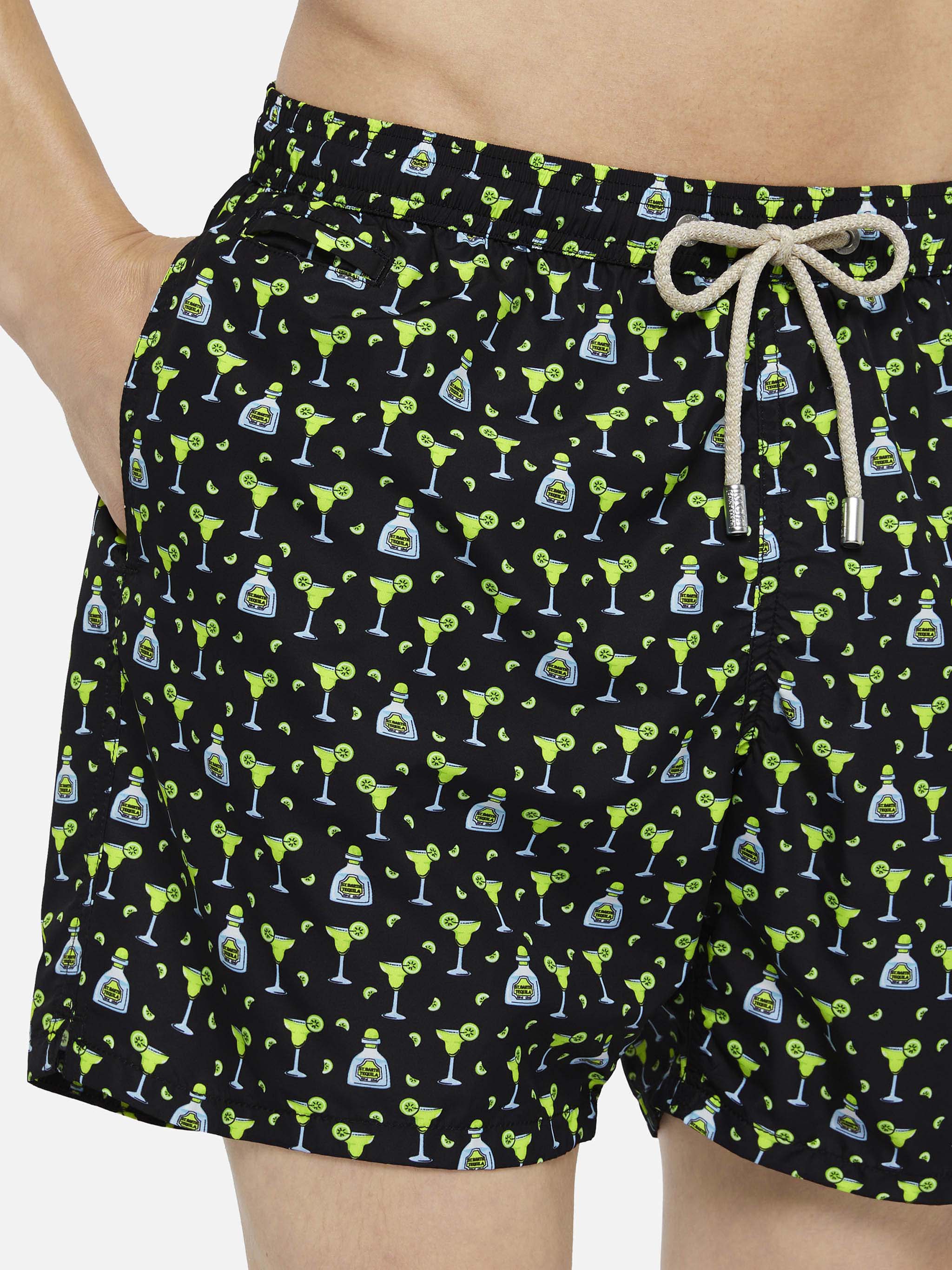 Lightweight fabric swim shorts Lighting with margarita print - Image 4