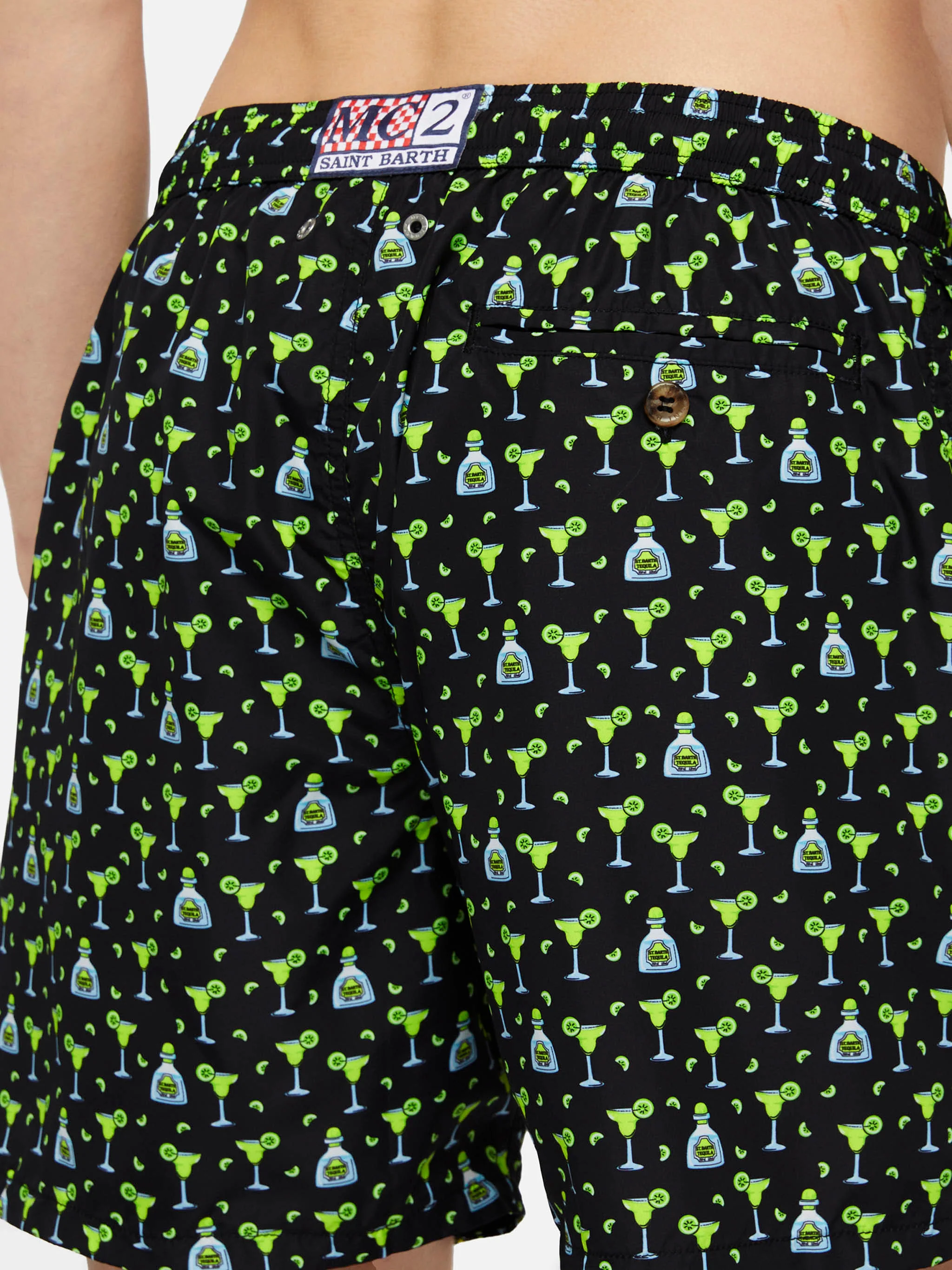 Lightweight fabric swim shorts Lighting with margarita print - Image 6