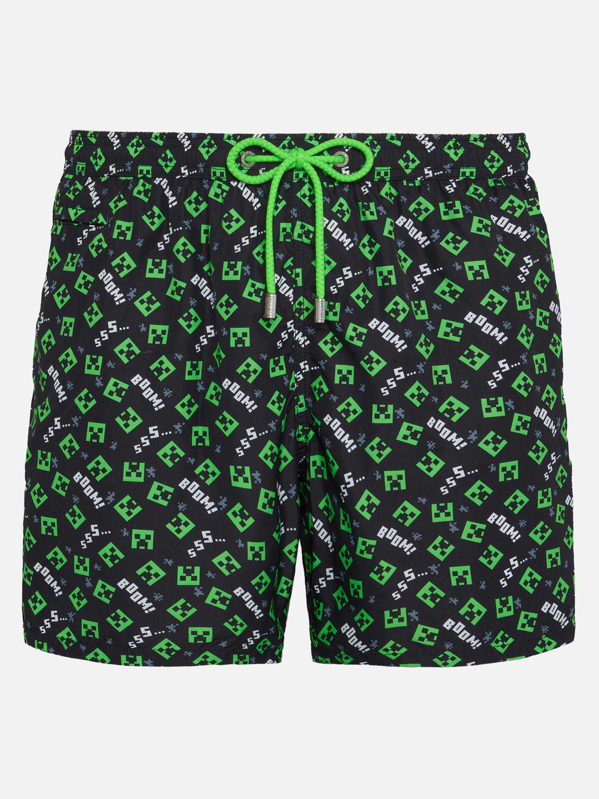 Lightweight fabric swim shorts Lighting with Minecraft print | MINECRAFT® SPECIAL EDITION