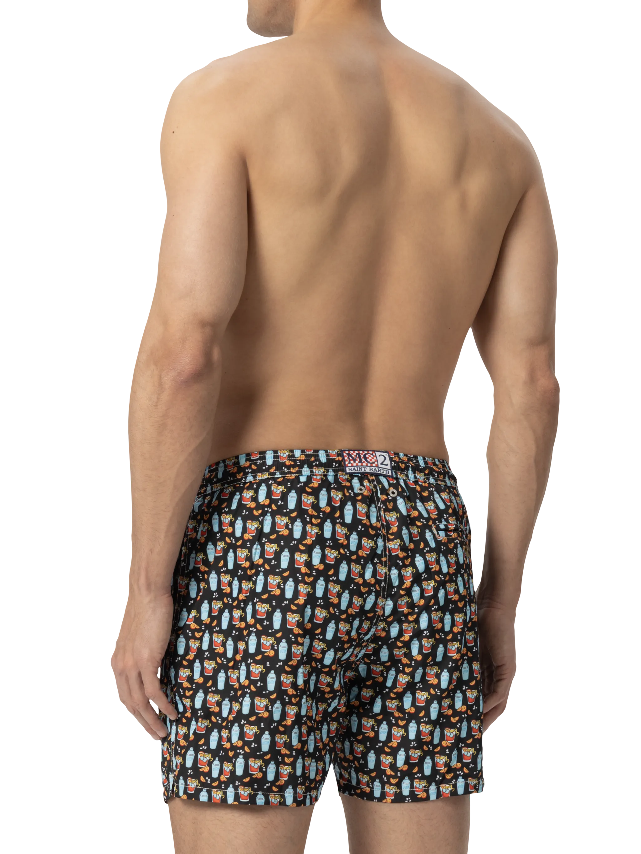 Lightweight fabric swim shorts Lighting with negroni print - Image 4