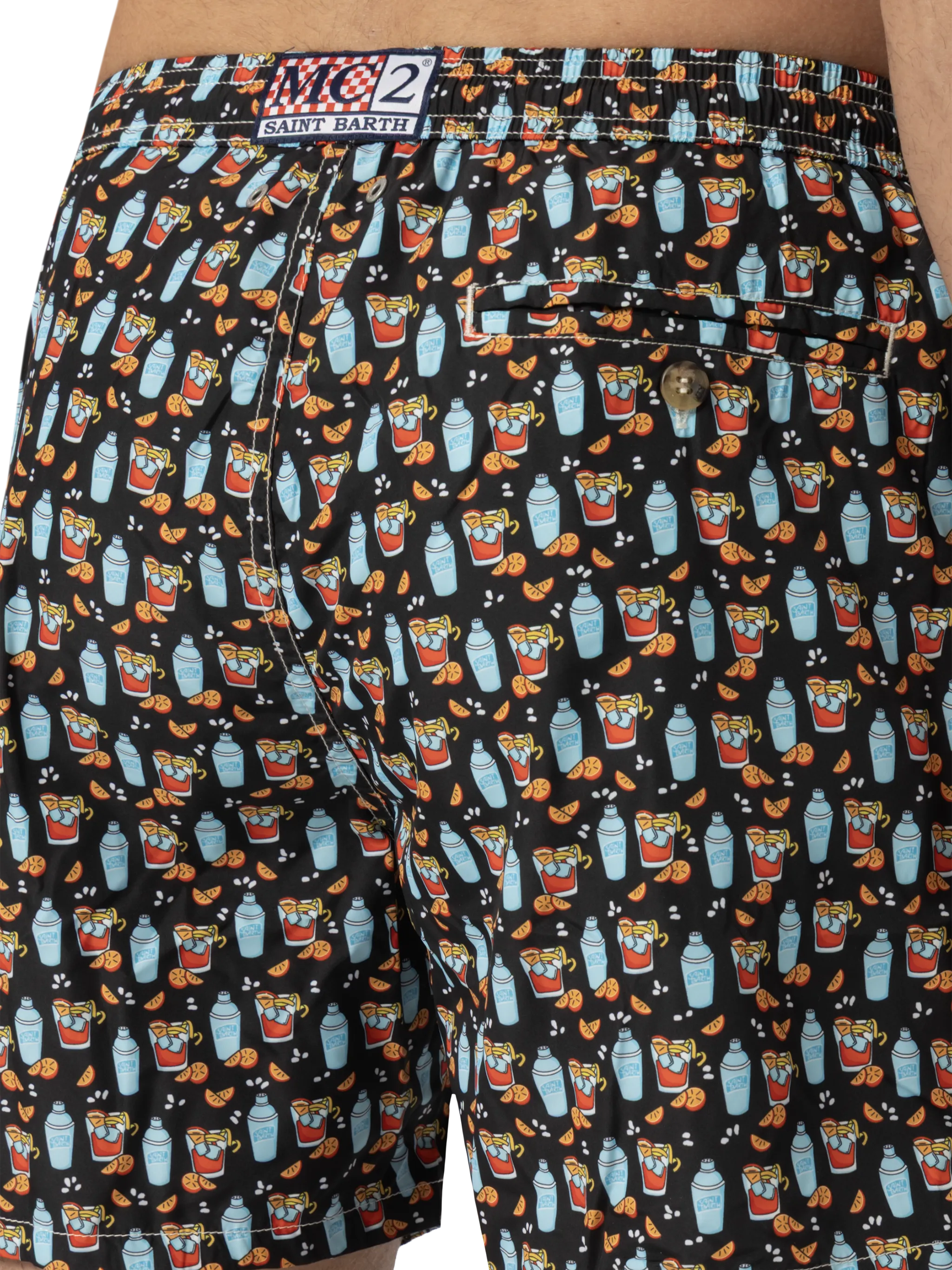 Lightweight fabric swim shorts Lighting with negroni print - Image 6