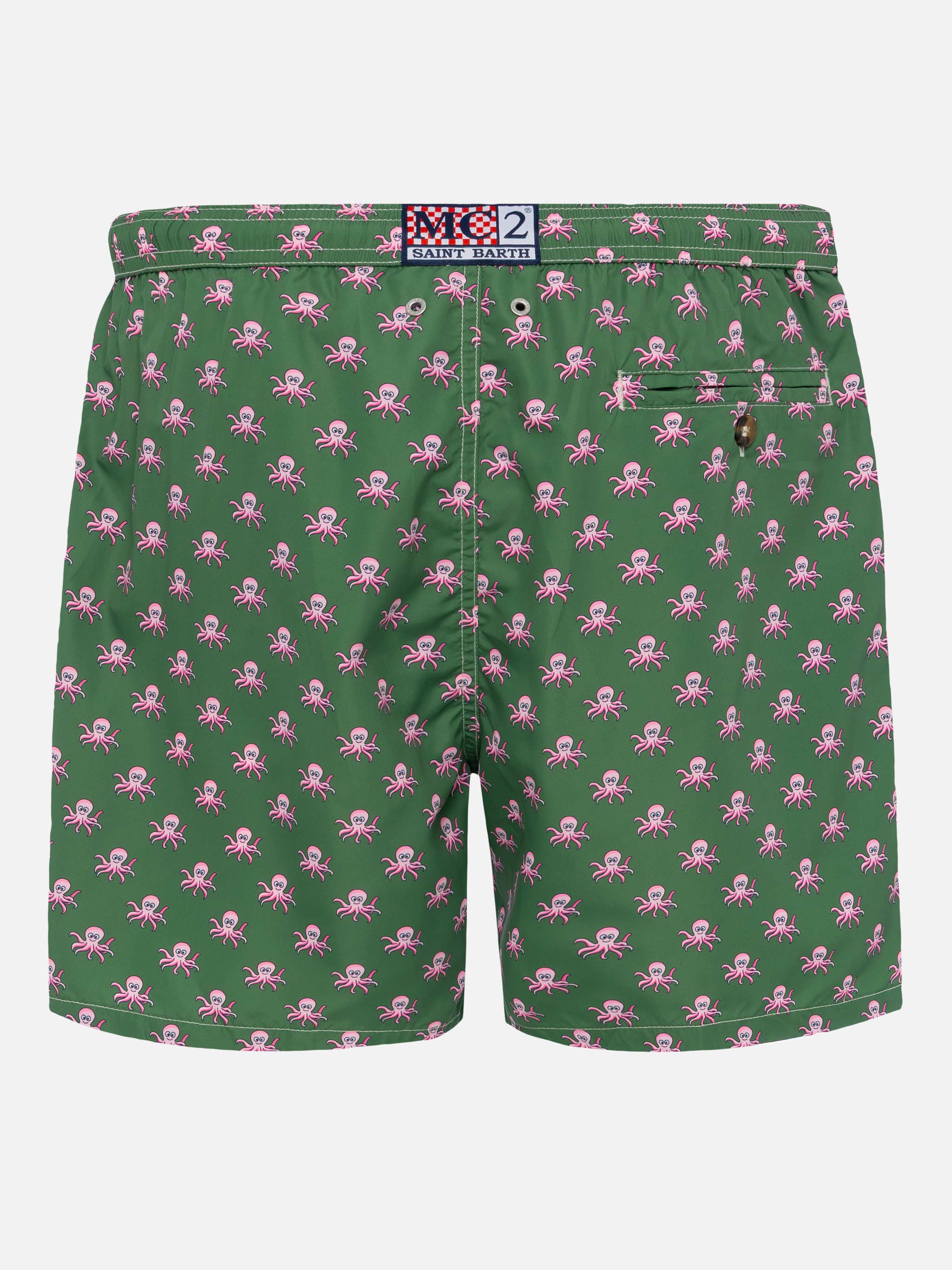 Lightweight fabric swim shorts Lighting with octopus print - Image 2