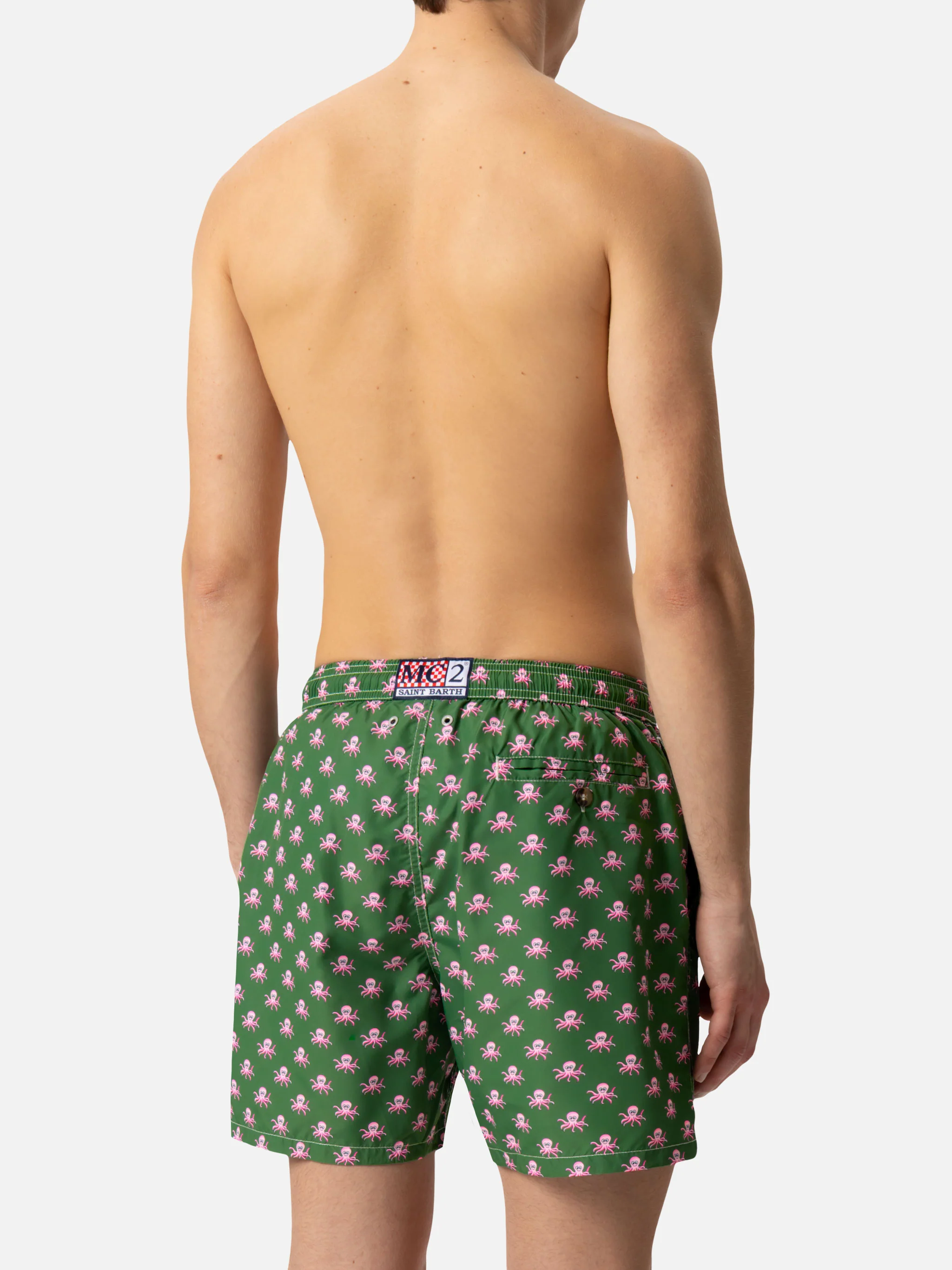 Lightweight fabric swim shorts Lighting with octopus print - Image 7