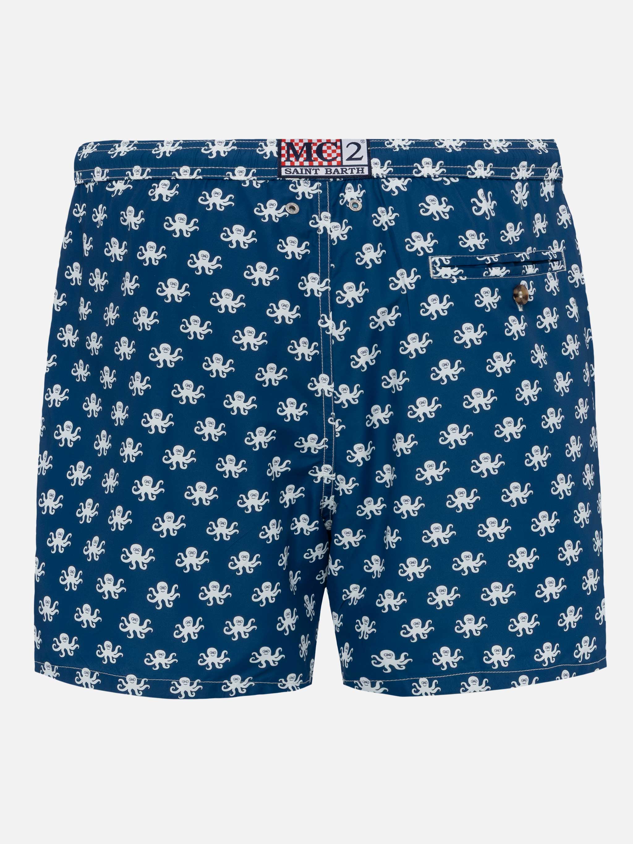 Lightweight fabric swim shorts Lighting with octopus print - Image 2