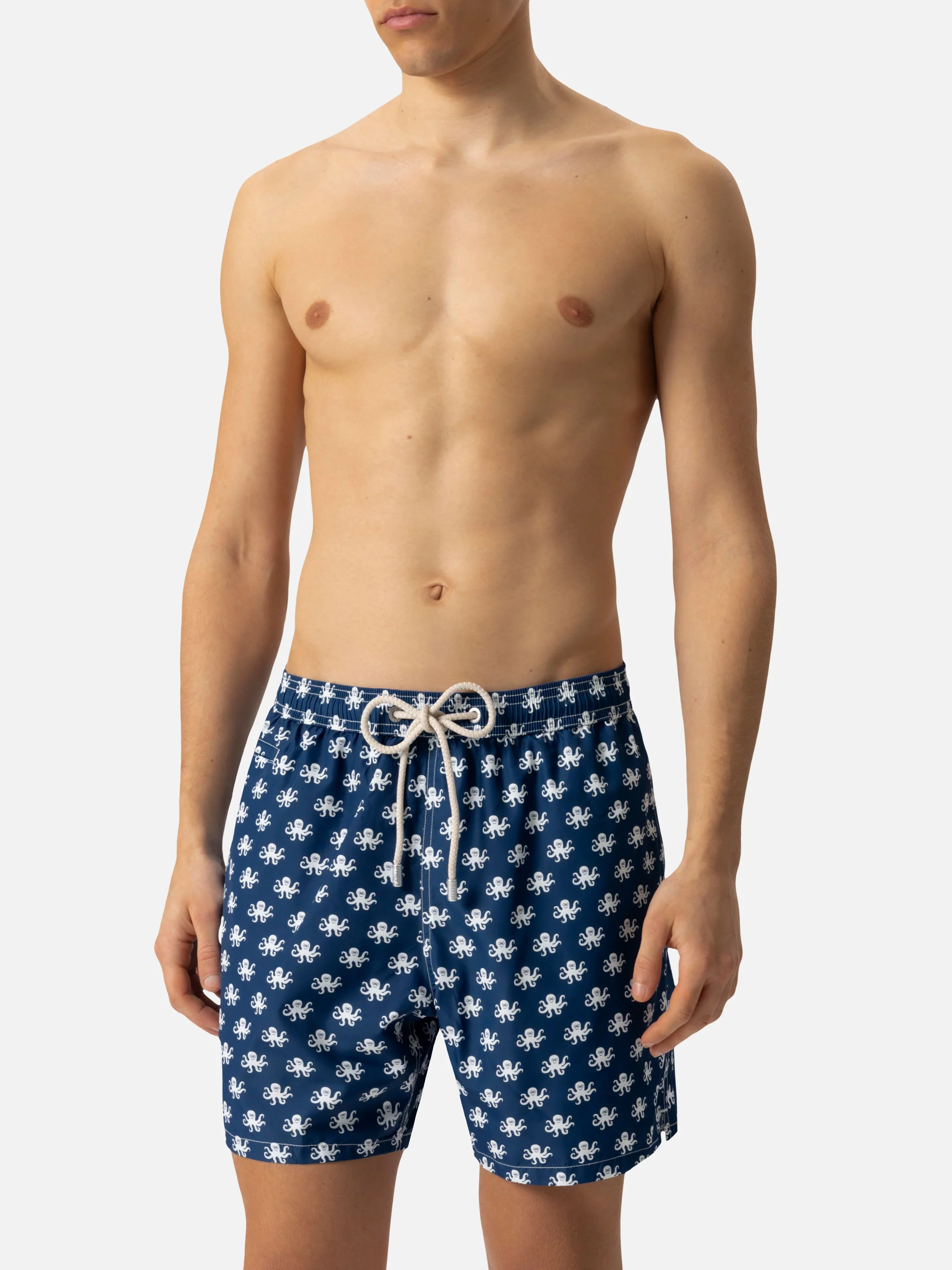 Lightweight fabric swim shorts Lighting with octopus print - Image 5