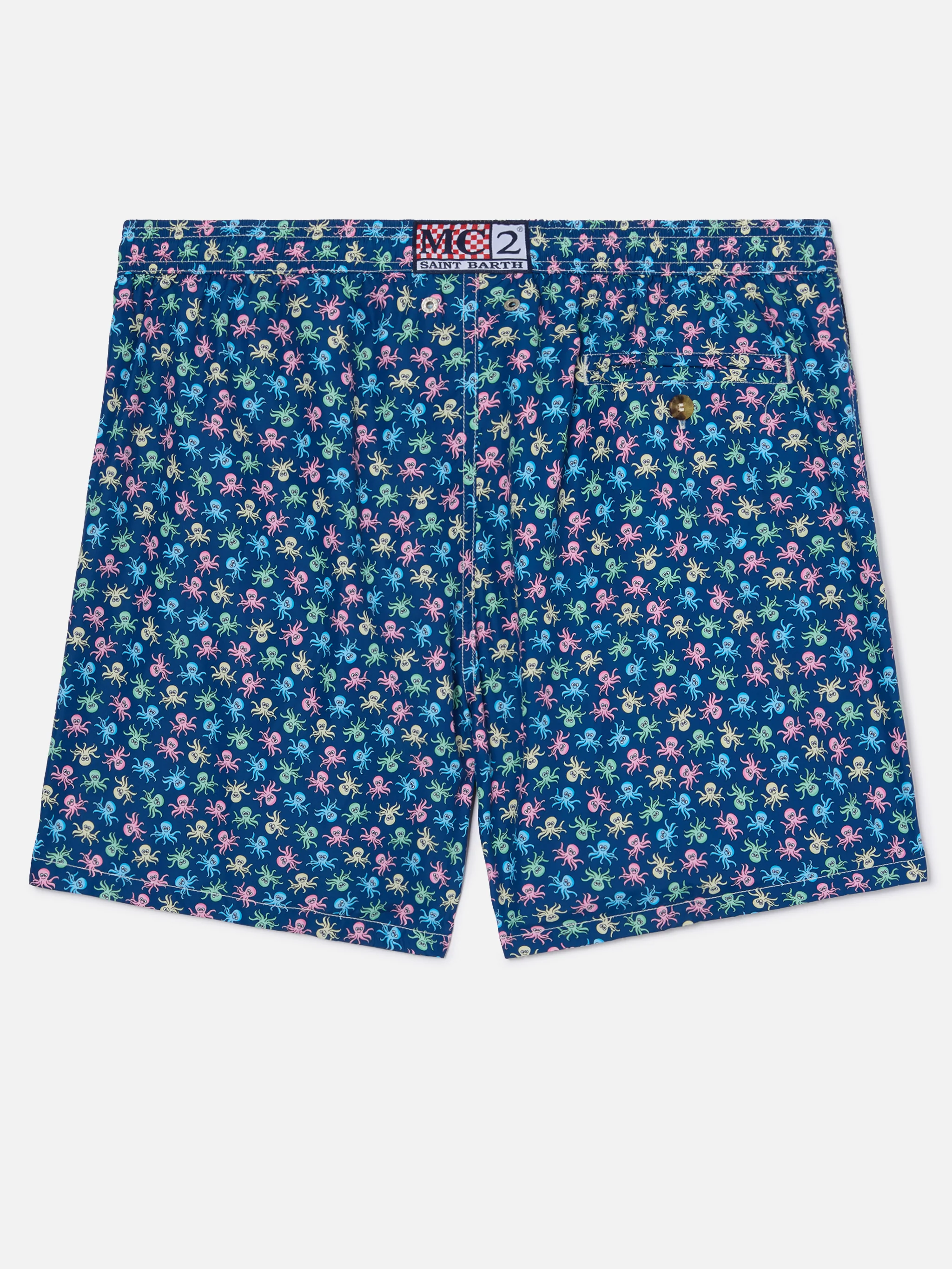Navy Lighting Micro swim shorts with octopus all-over print - Image 2