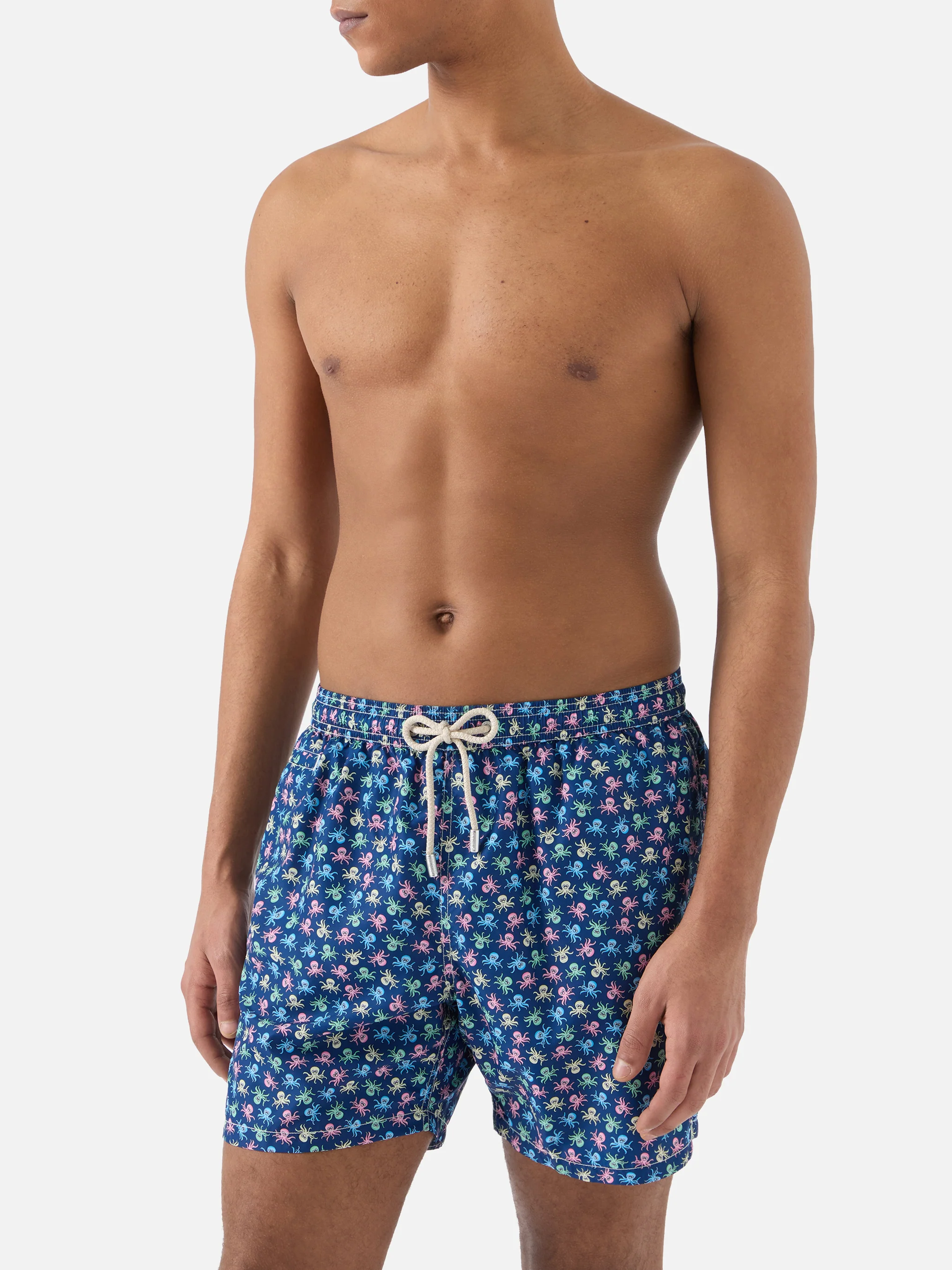 Navy Lighting Micro swim shorts with octopus all-over print - Image 3