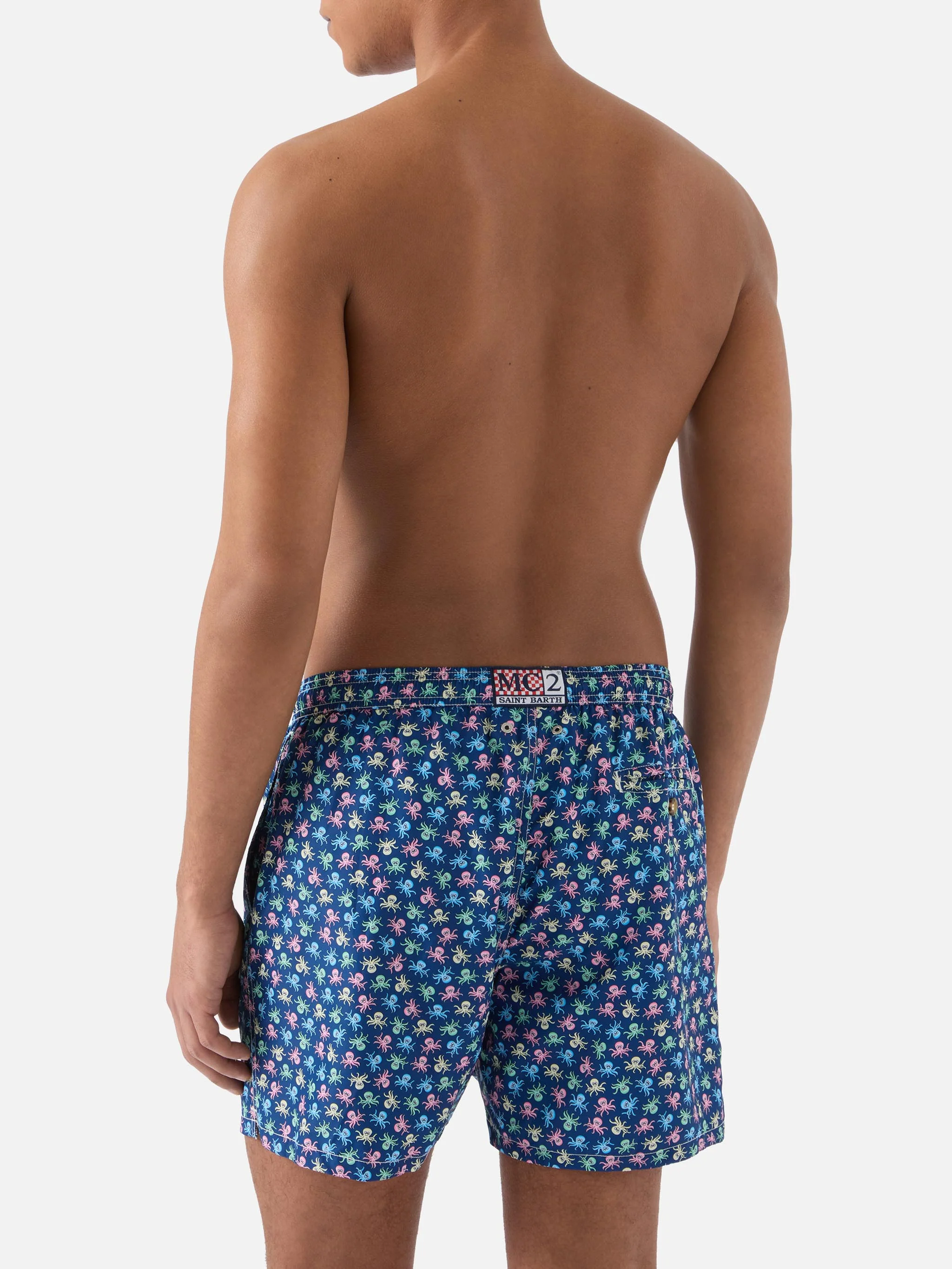 Navy Lighting Micro swim shorts with octopus all-over print - Image 5
