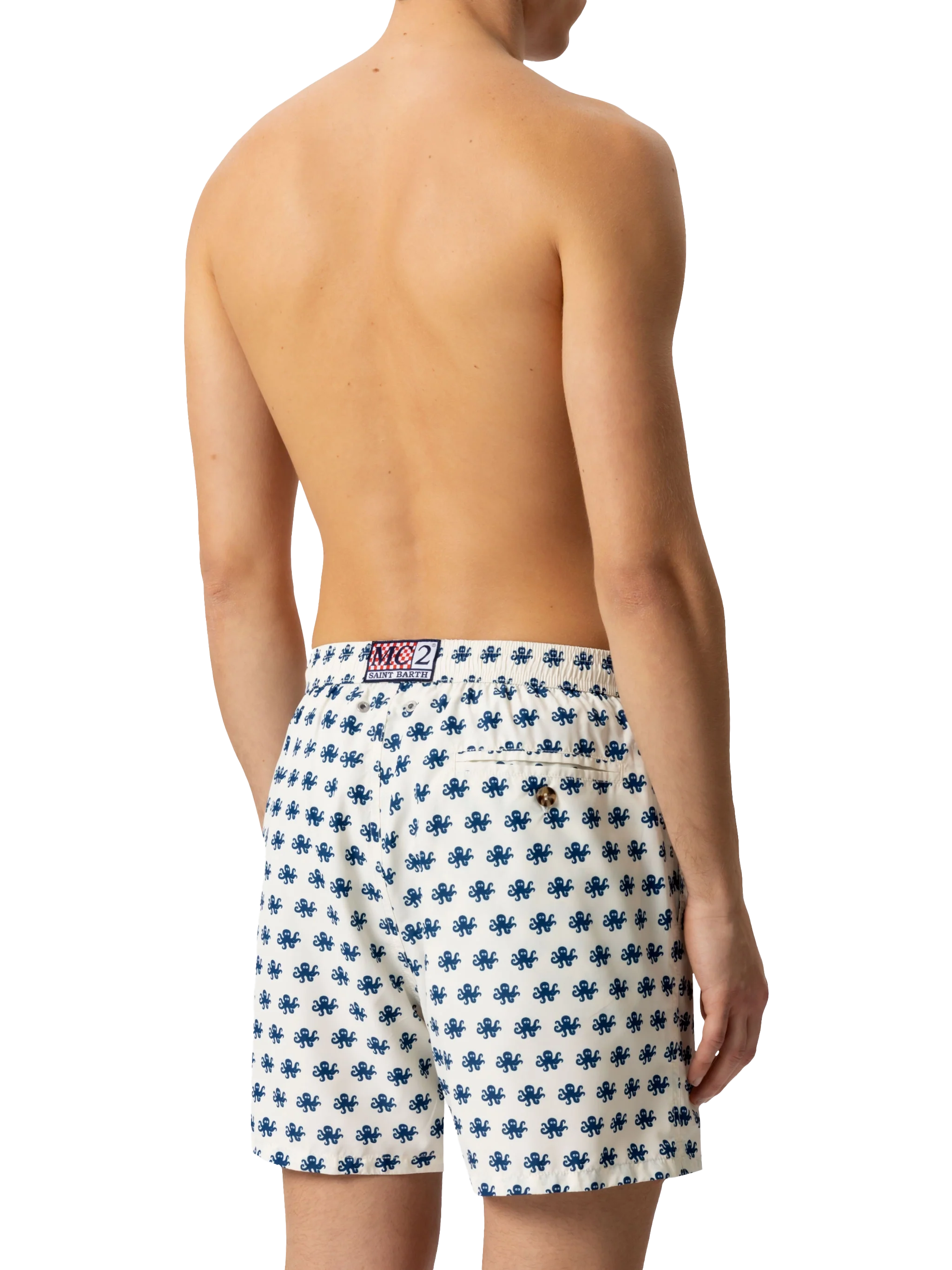 Lightweight fabric swim shorts Lighting with octopus print - Image 5