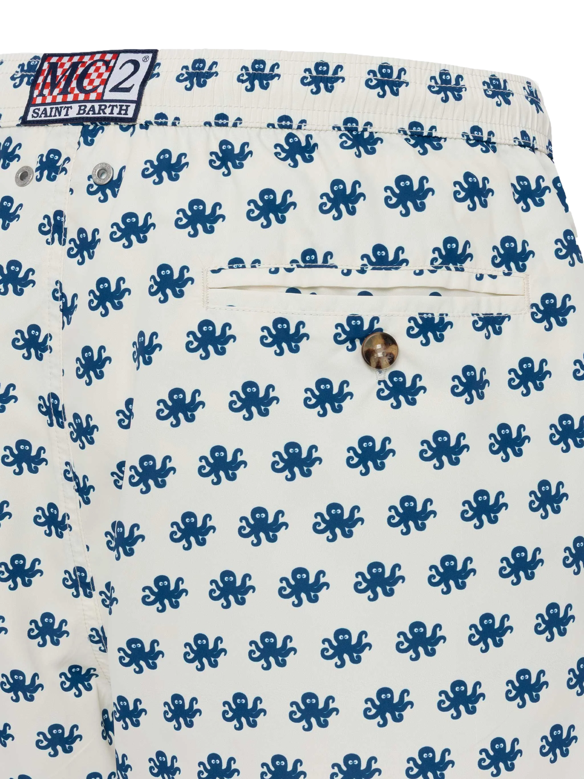 Lightweight fabric swim shorts Lighting with octopus print - Image 9