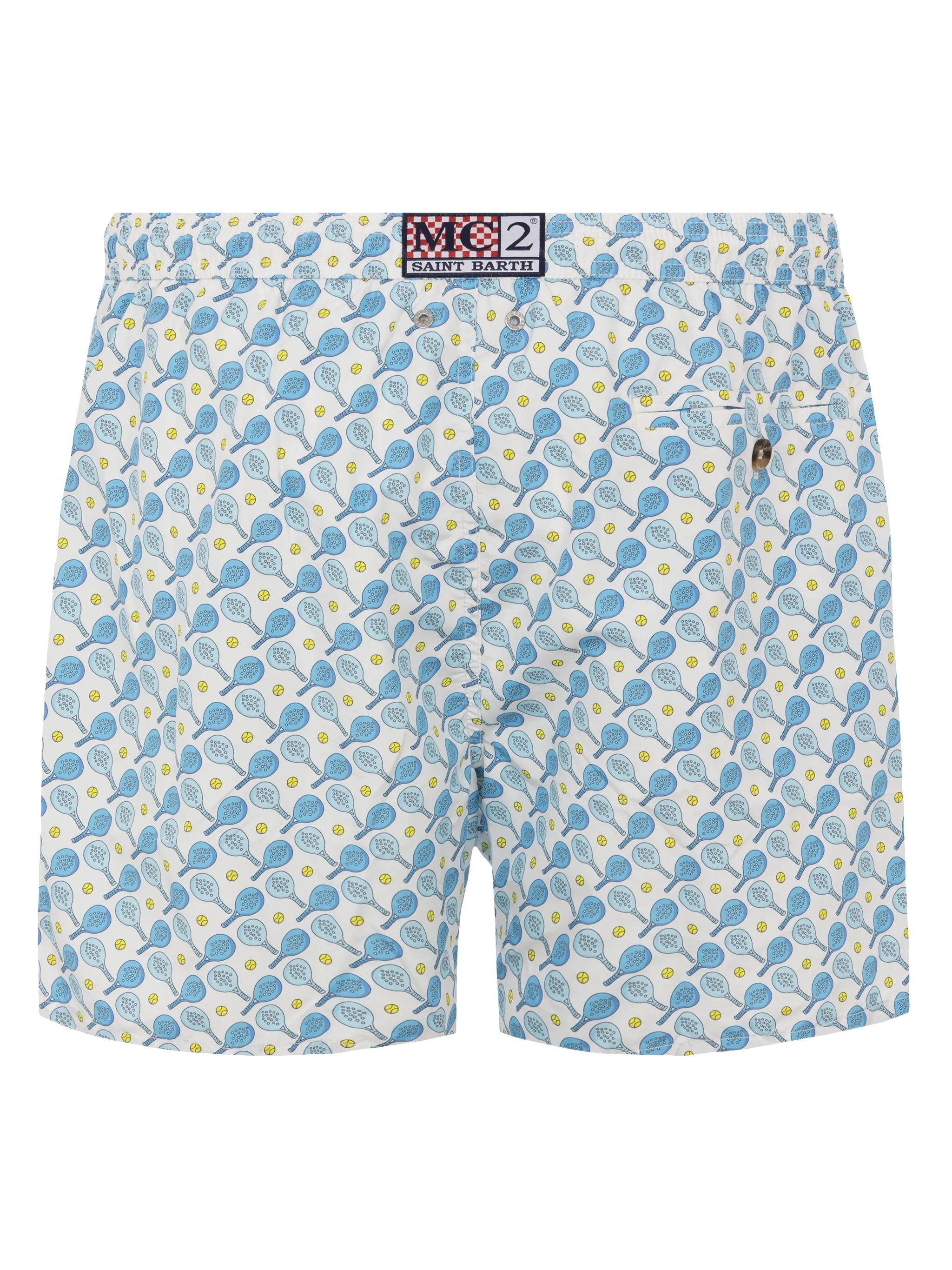 Lightweight fabric swim shorts Lighting with padel print - Image 2