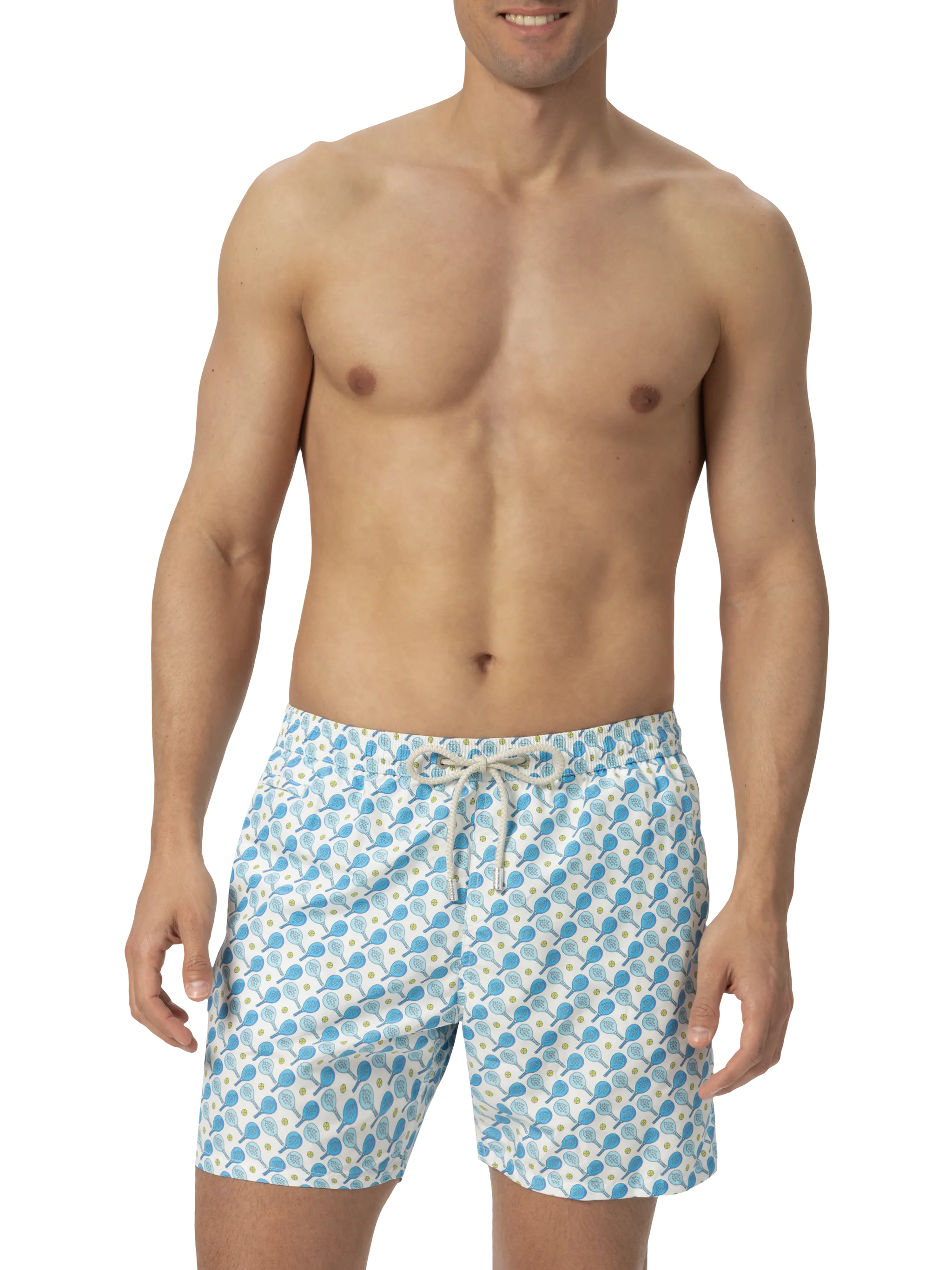 Lightweight fabric swim shorts Lighting with padel print - Image 3