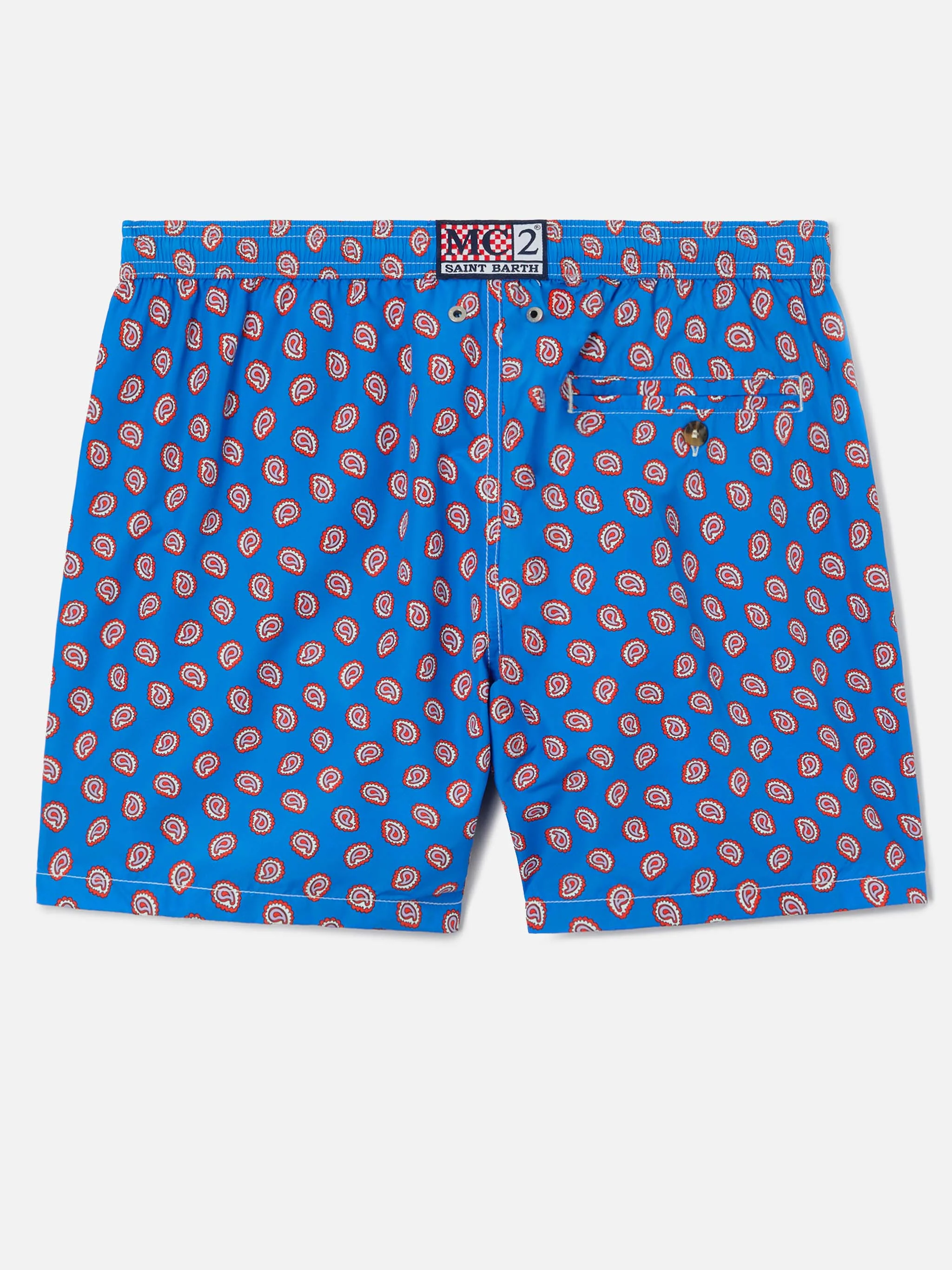 Lightweight fabric swim shorts Lighting with paisley  print - Image 2
