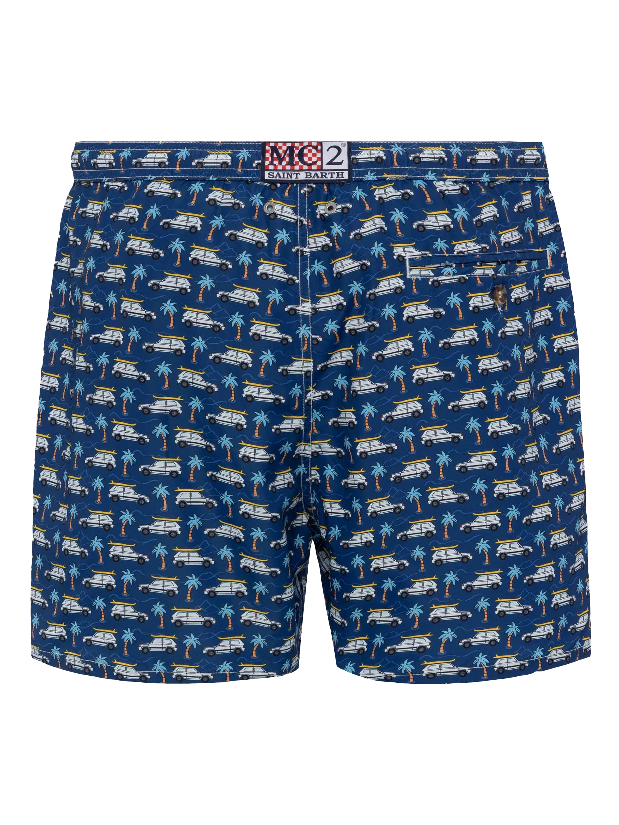 Lightweight fabric swim shorts Lighting with Panda car print | FIAT SPECIAL EDITION - Image 2