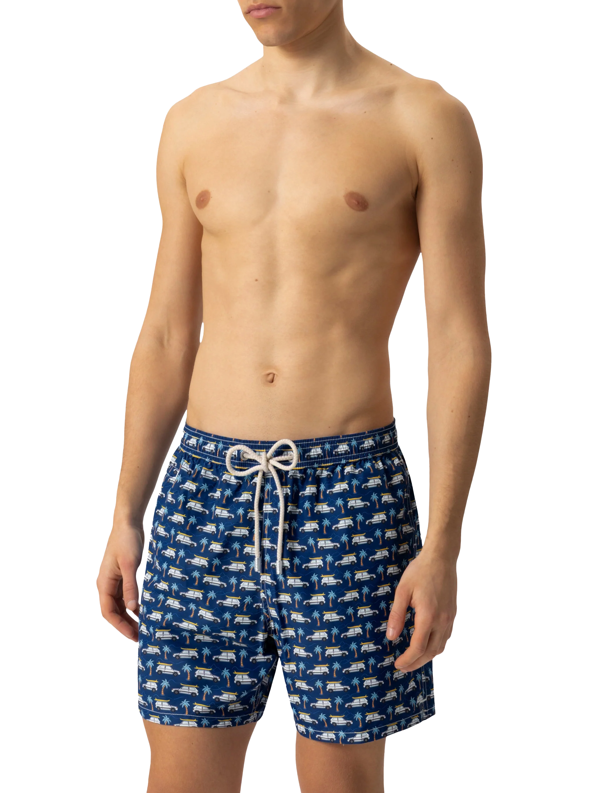 Lightweight fabric swim shorts Lighting with Panda car print | FIAT SPECIAL EDITION - Image 3
