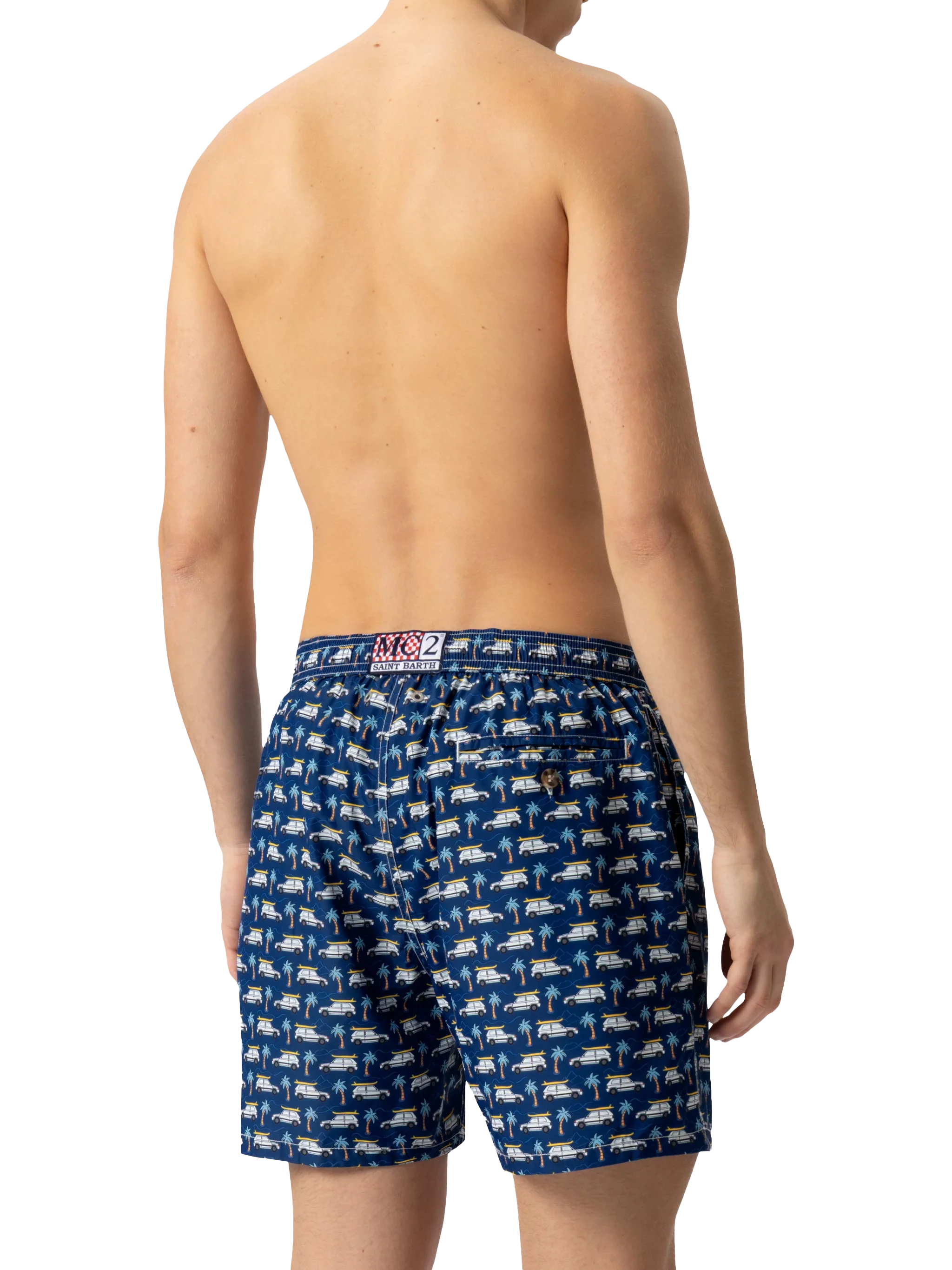 Lightweight fabric swim shorts Lighting with Panda car print | FIAT SPECIAL EDITION - Image 4