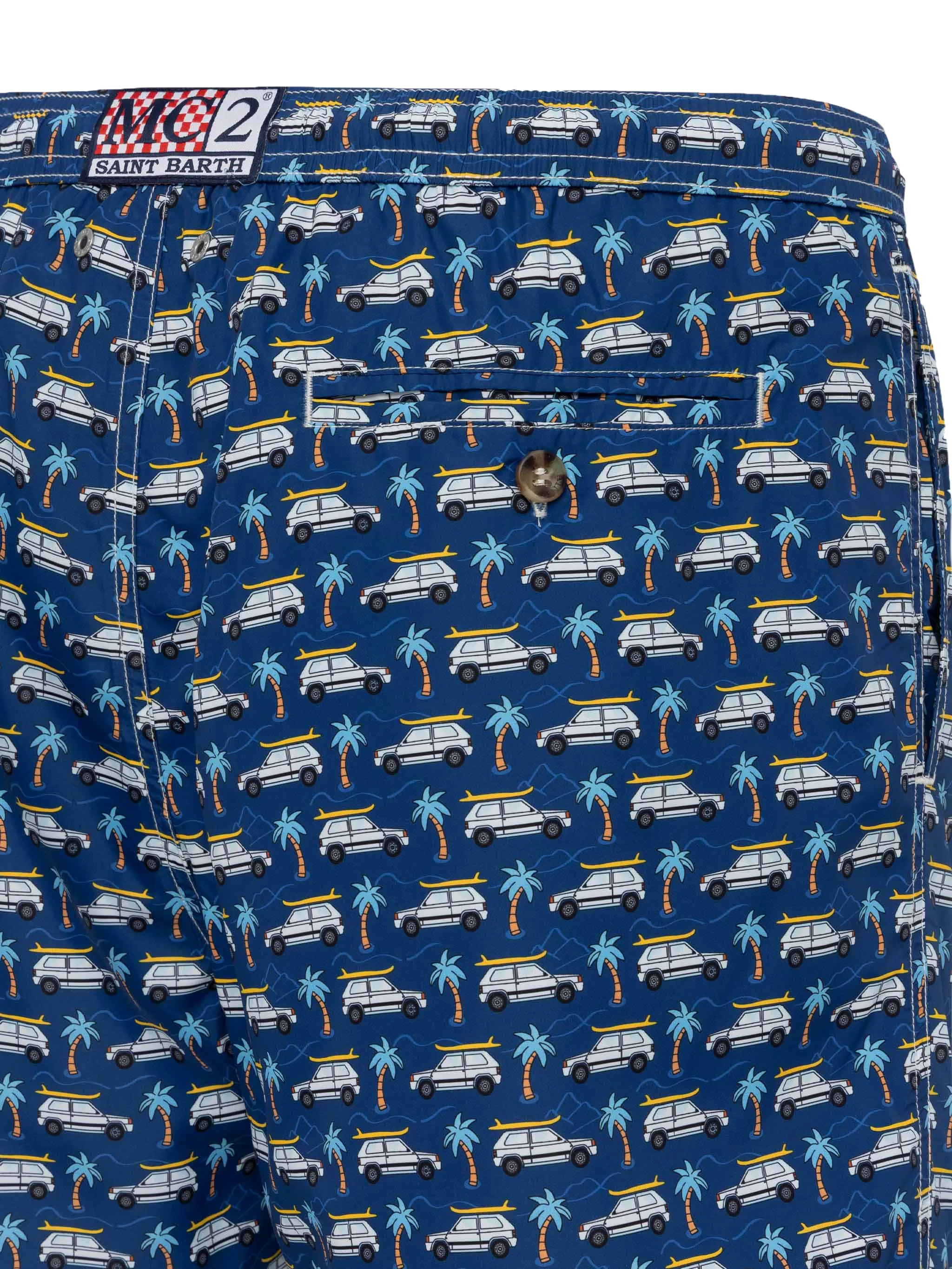 Lightweight fabric swim shorts Lighting with Panda car print | FIAT SPECIAL EDITION - Image 6