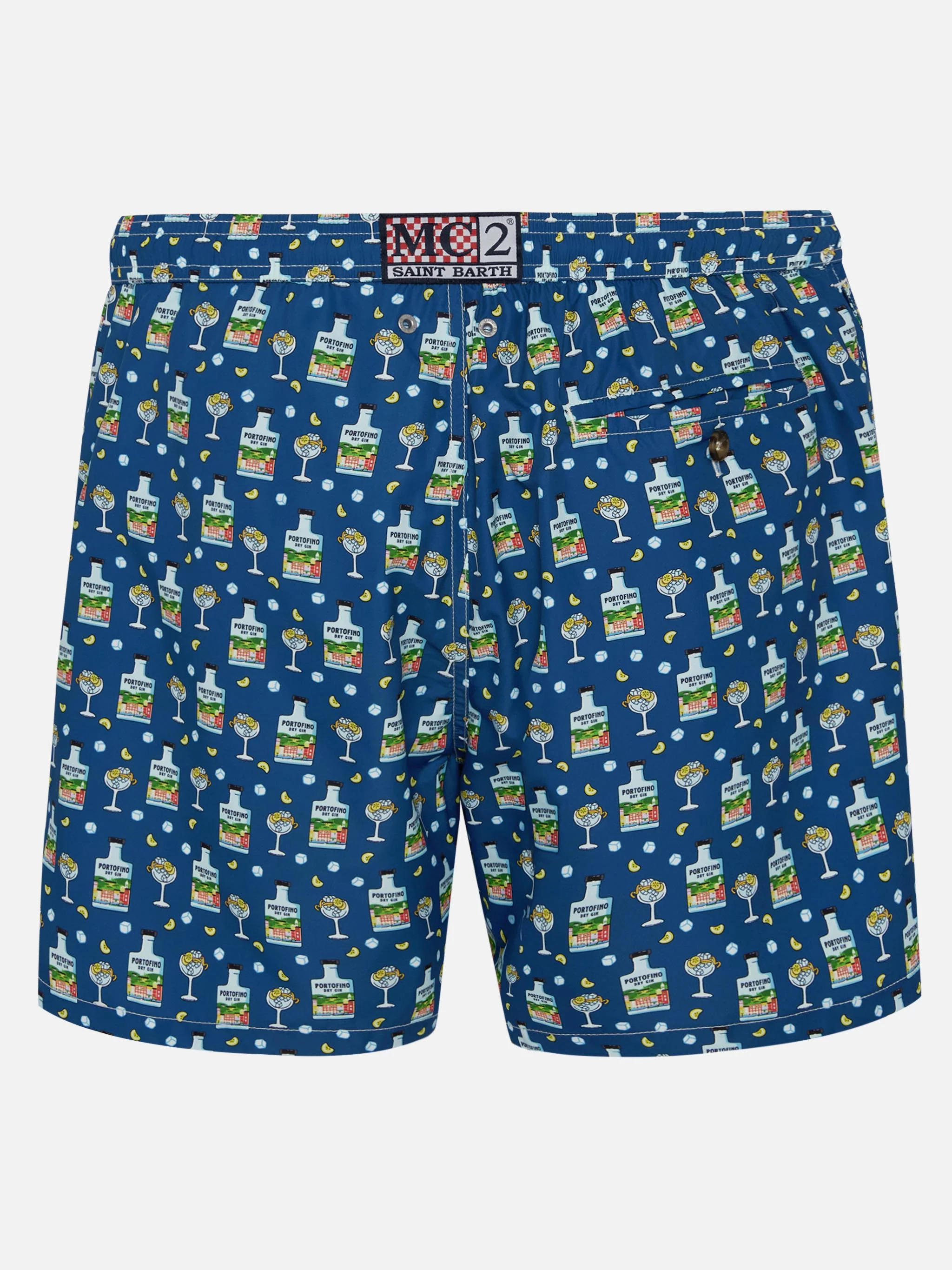 Lightweight fabric swim shorts Lighting with Portofino Gin print | PORTOFINO GIN SPECIAL EDITION - Image 2