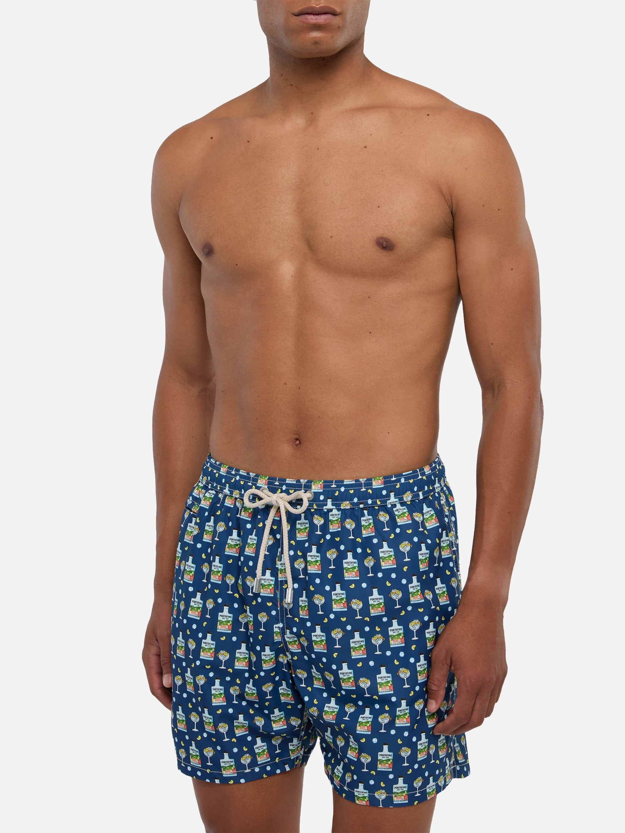 Lightweight fabric swim shorts Lighting with Portofino Gin print | PORTOFINO GIN SPECIAL EDITION - Image 3