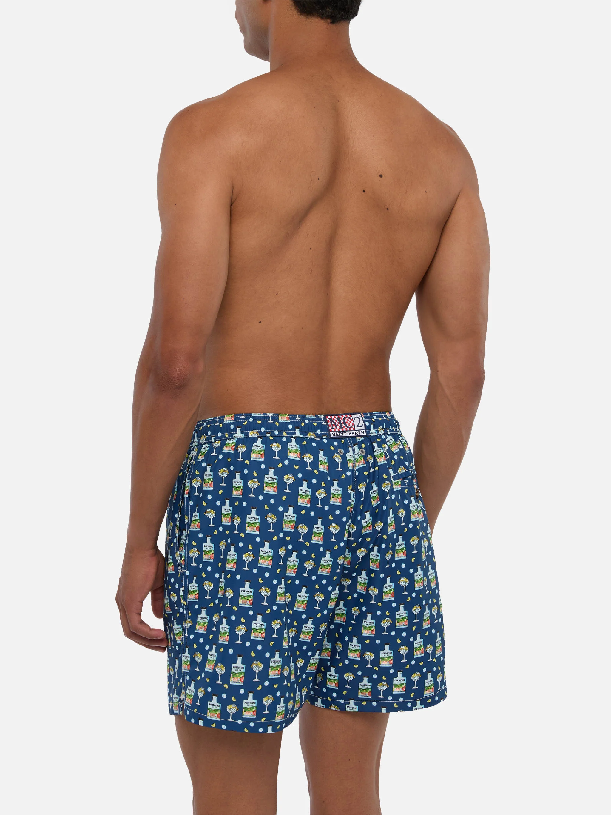 Lightweight fabric swim shorts Lighting with Portofino Gin print | PORTOFINO GIN SPECIAL EDITION - Image 5