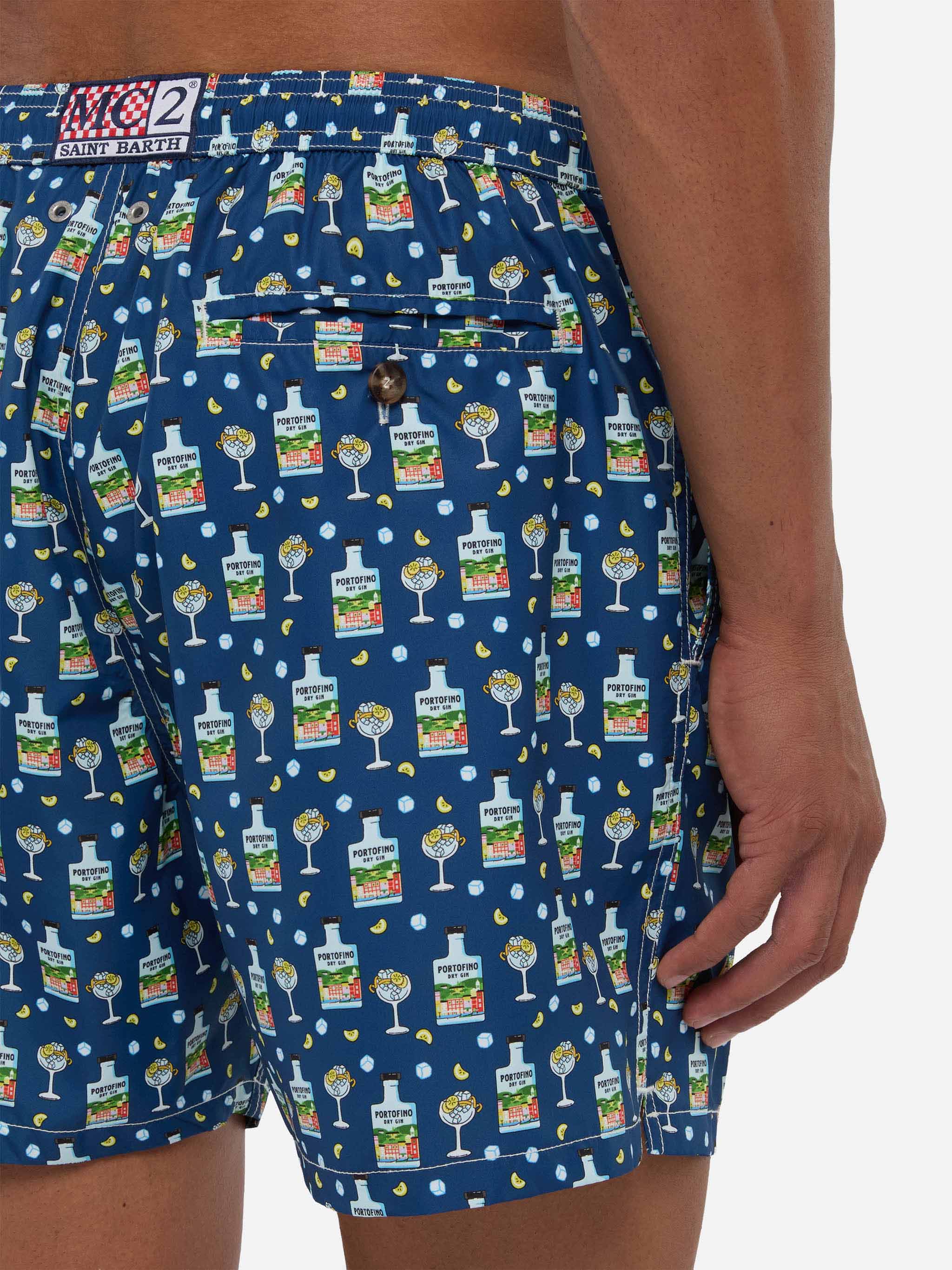 Lightweight fabric swim shorts Lighting with Portofino Gin print | PORTOFINO GIN SPECIAL EDITION - Image 6