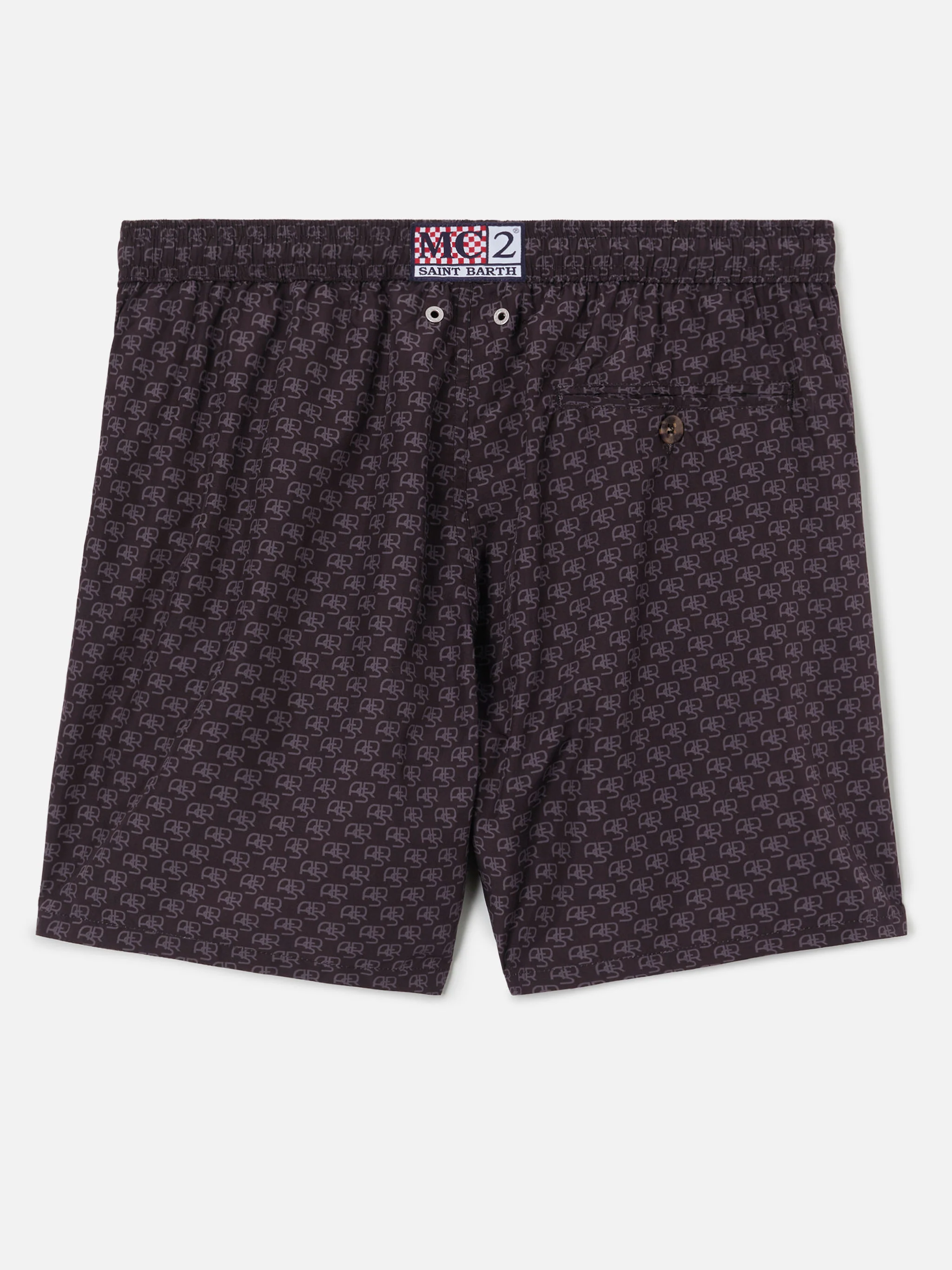 Lightweight fabric swim-shorts Lighting with Roma print | AS ROMA SPECIAL EDITION - Image 2