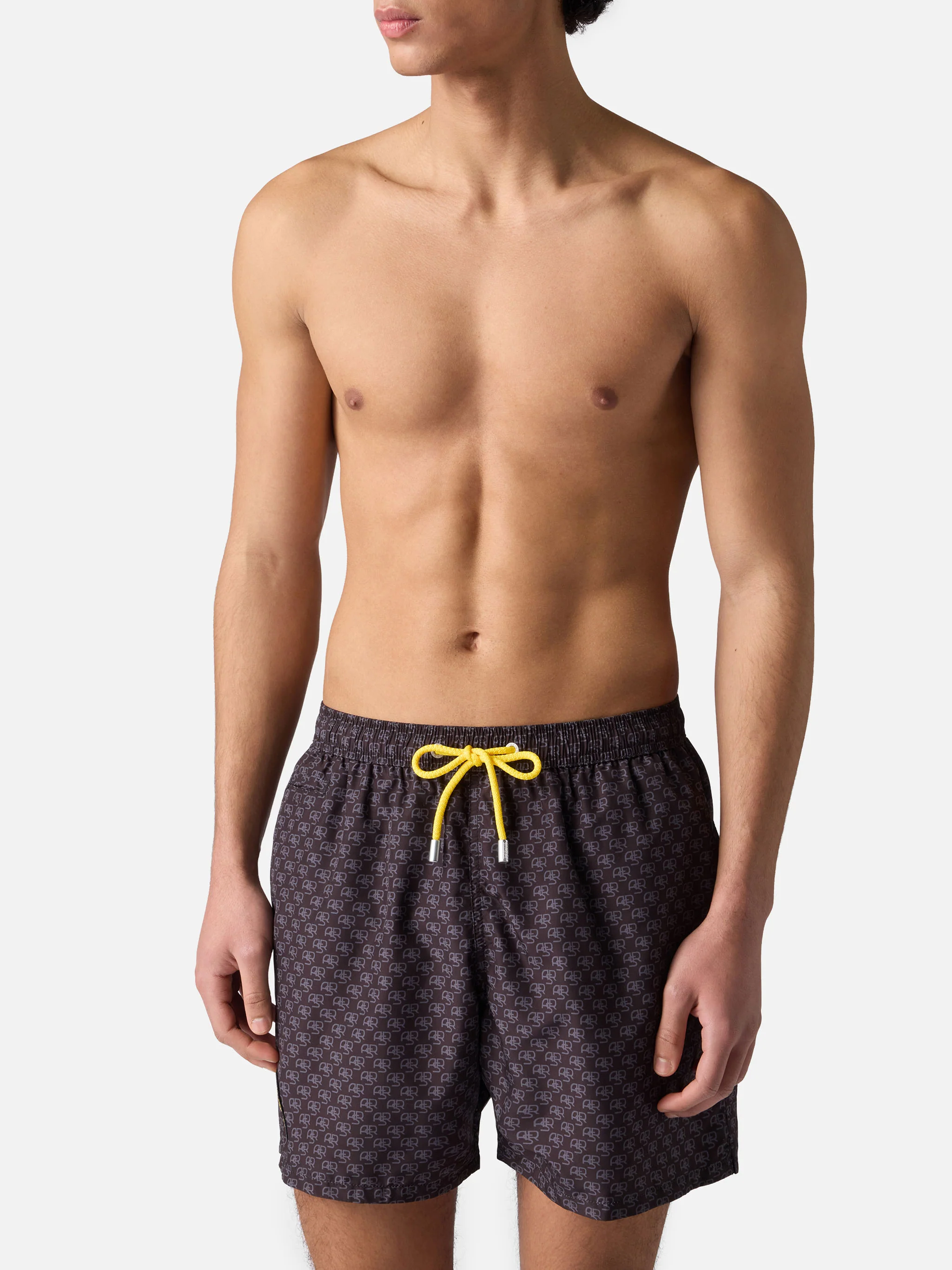 Lightweight fabric swim-shorts Lighting with Roma print | AS ROMA SPECIAL EDITION - Image 3