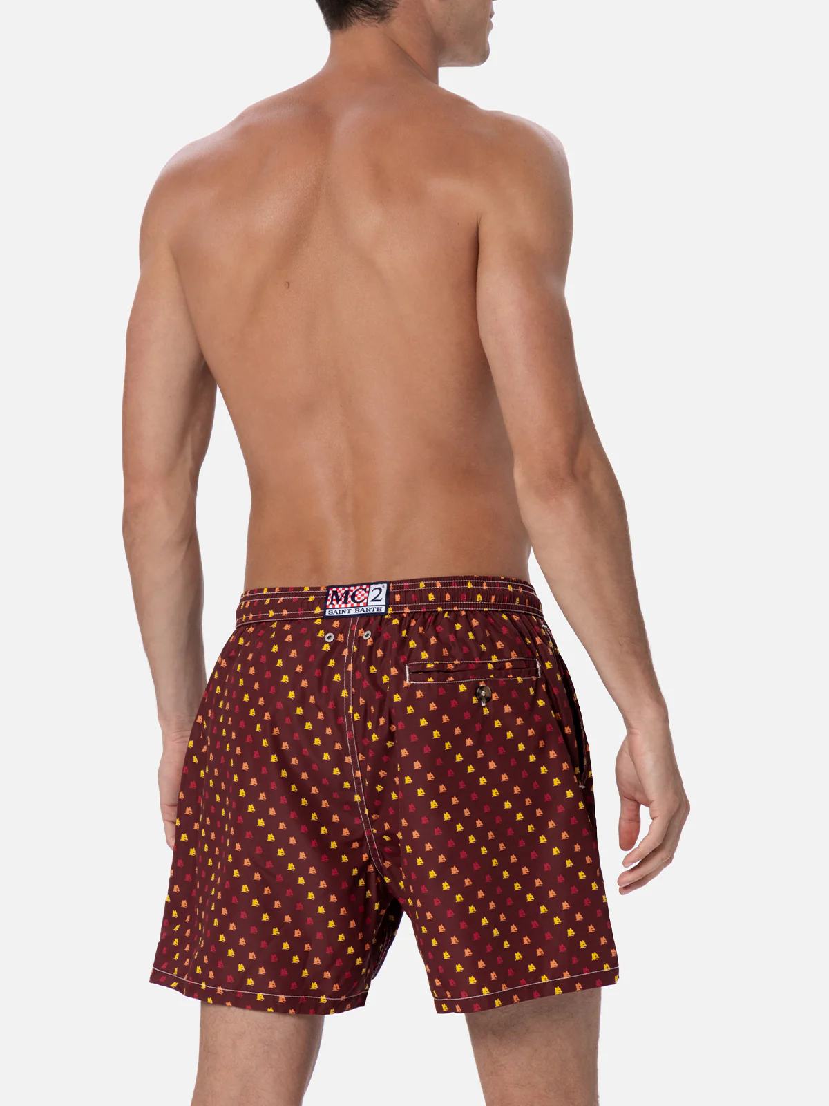 Lightweight fabric swim-shorts Lighting with Roma print | AS ROMA SPECIAL EDITION - Image 5