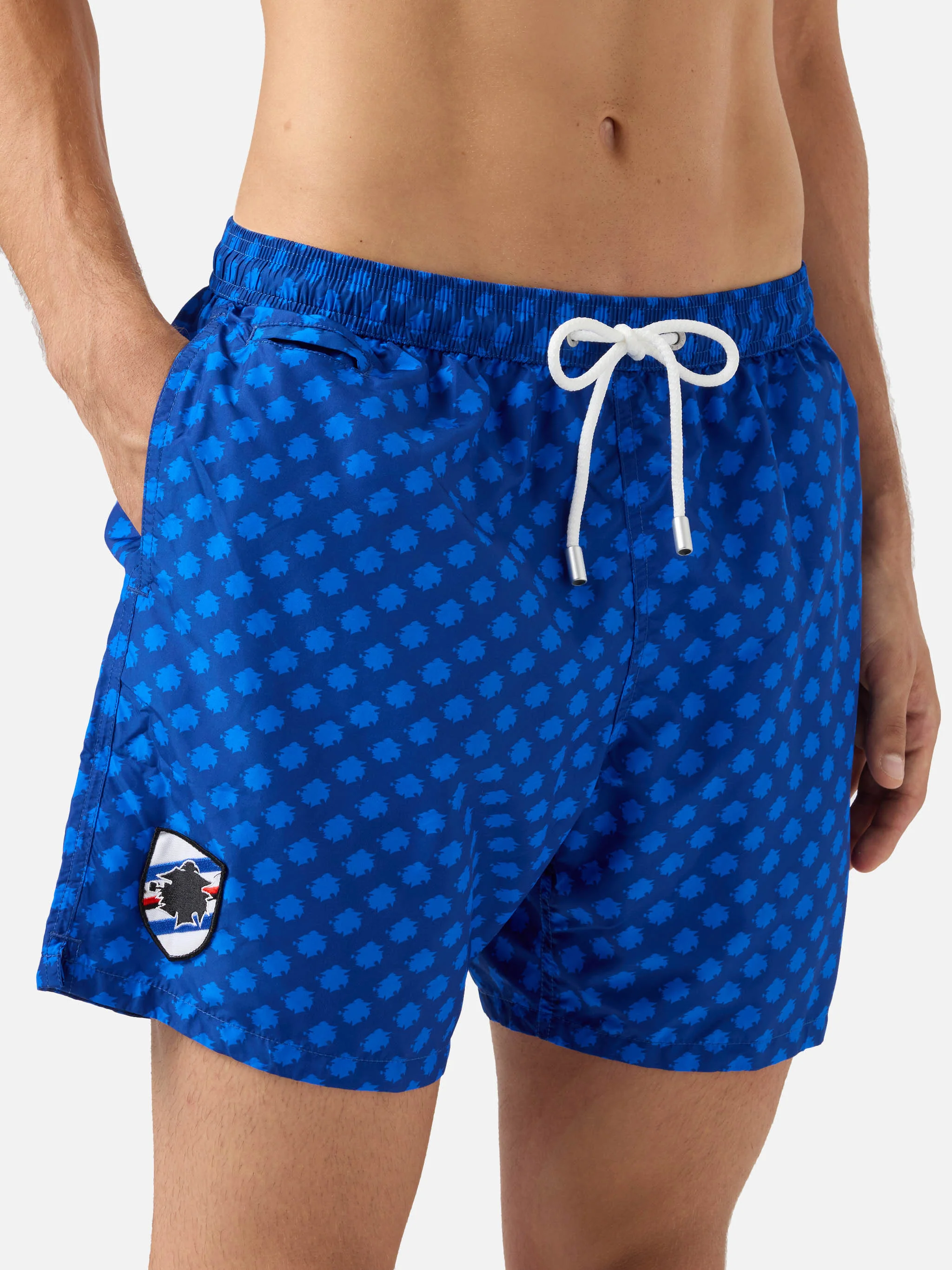 Lightweight fabric swim shorts Lighting with Sampdoria print | UC SAMPDORIA SPECIAL EDITION - Image 4