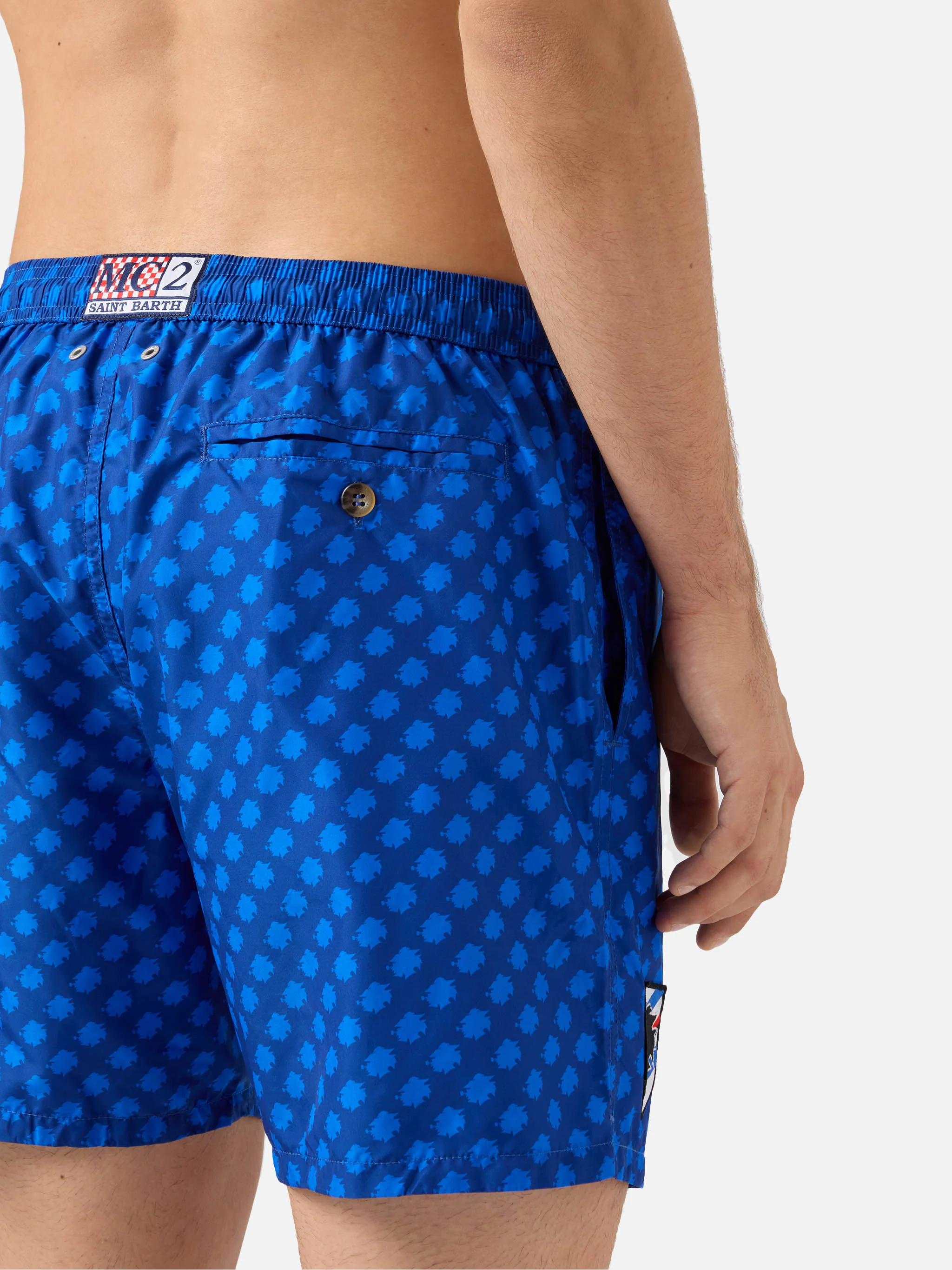 Lightweight fabric swim shorts Lighting with Sampdoria print | UC SAMPDORIA SPECIAL EDITION - Image 6