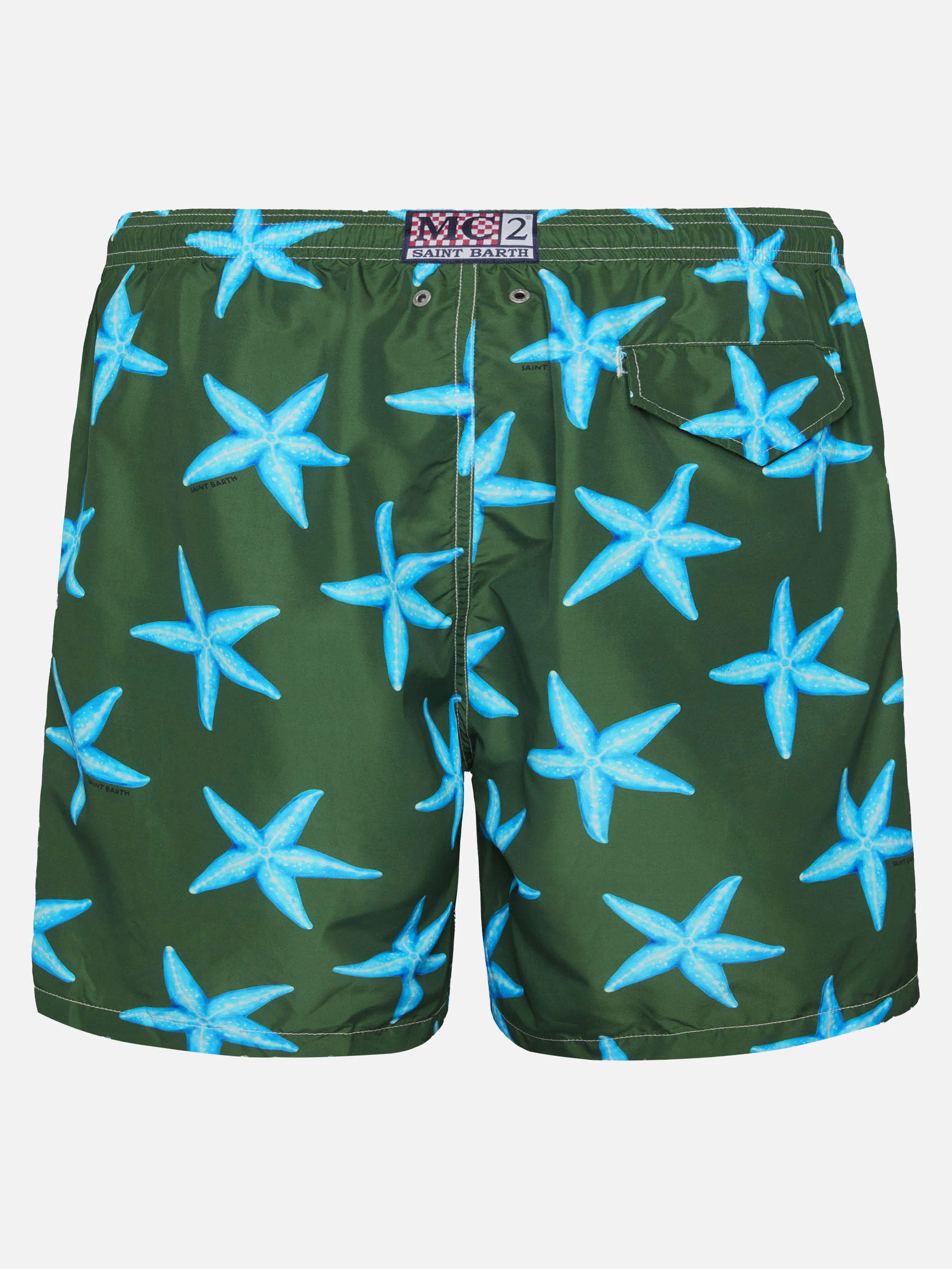 Lightweight fabric swim-shorts Lighting with starfish print - Image 2
