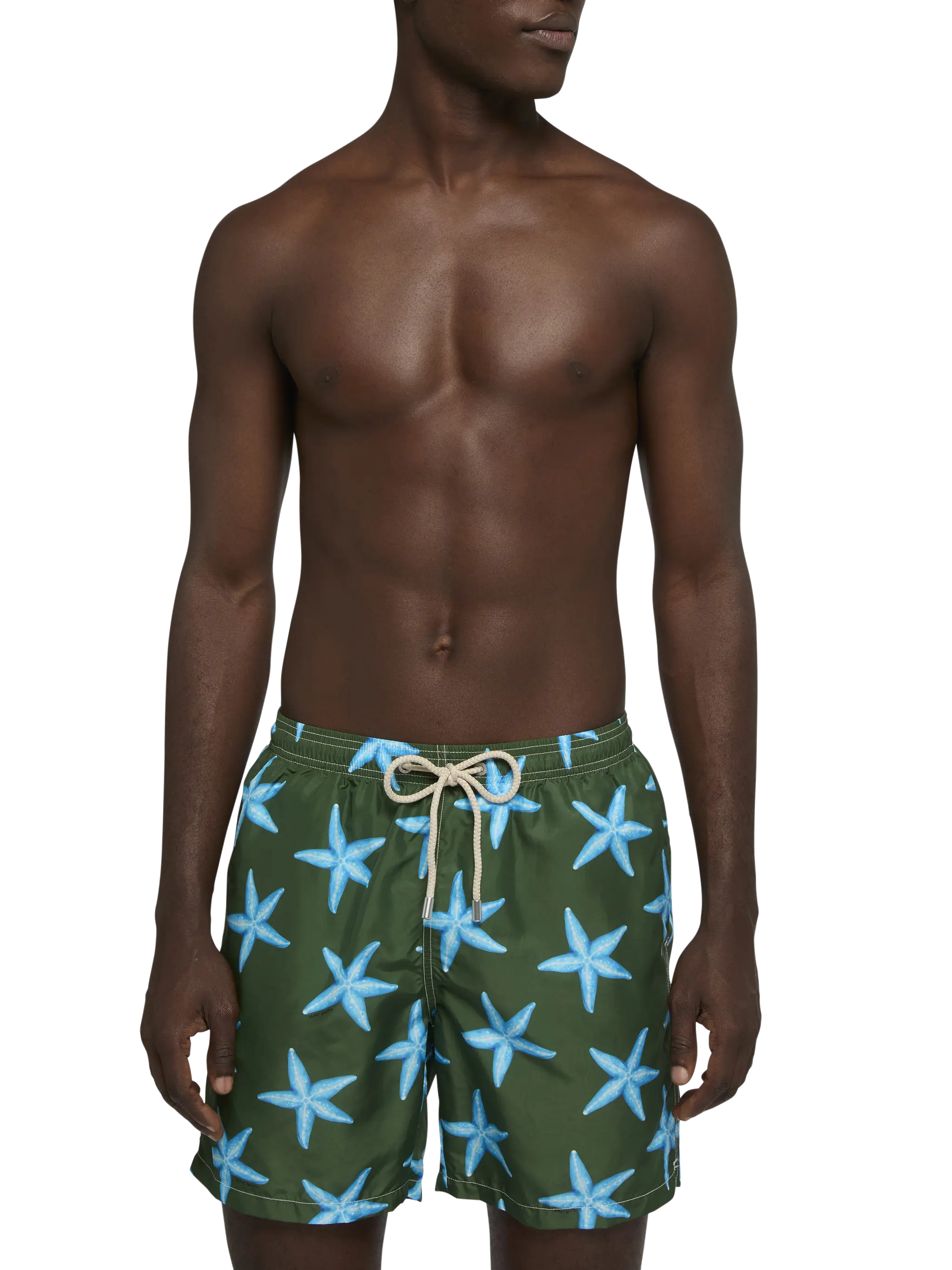 Lightweight fabric swim-shorts Lighting with starfish print - Image 3