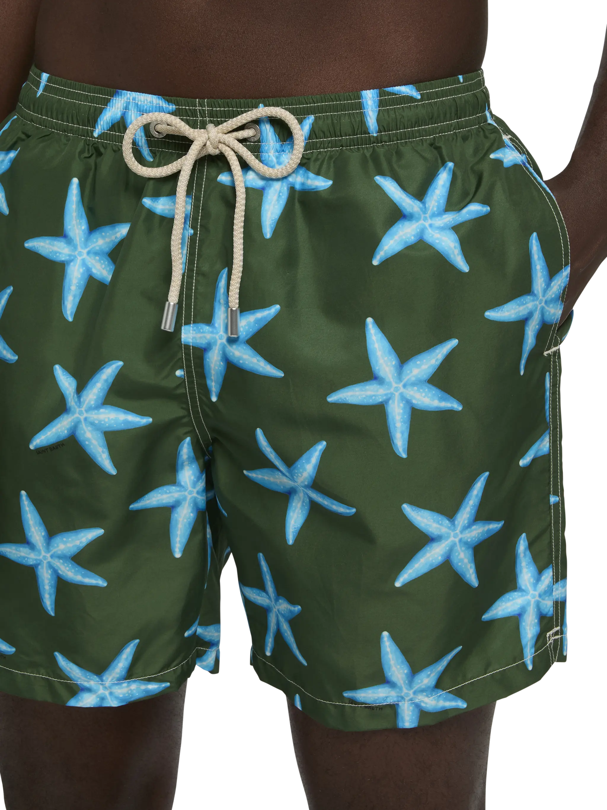 Lightweight fabric swim-shorts Lighting with starfish print - Image 4