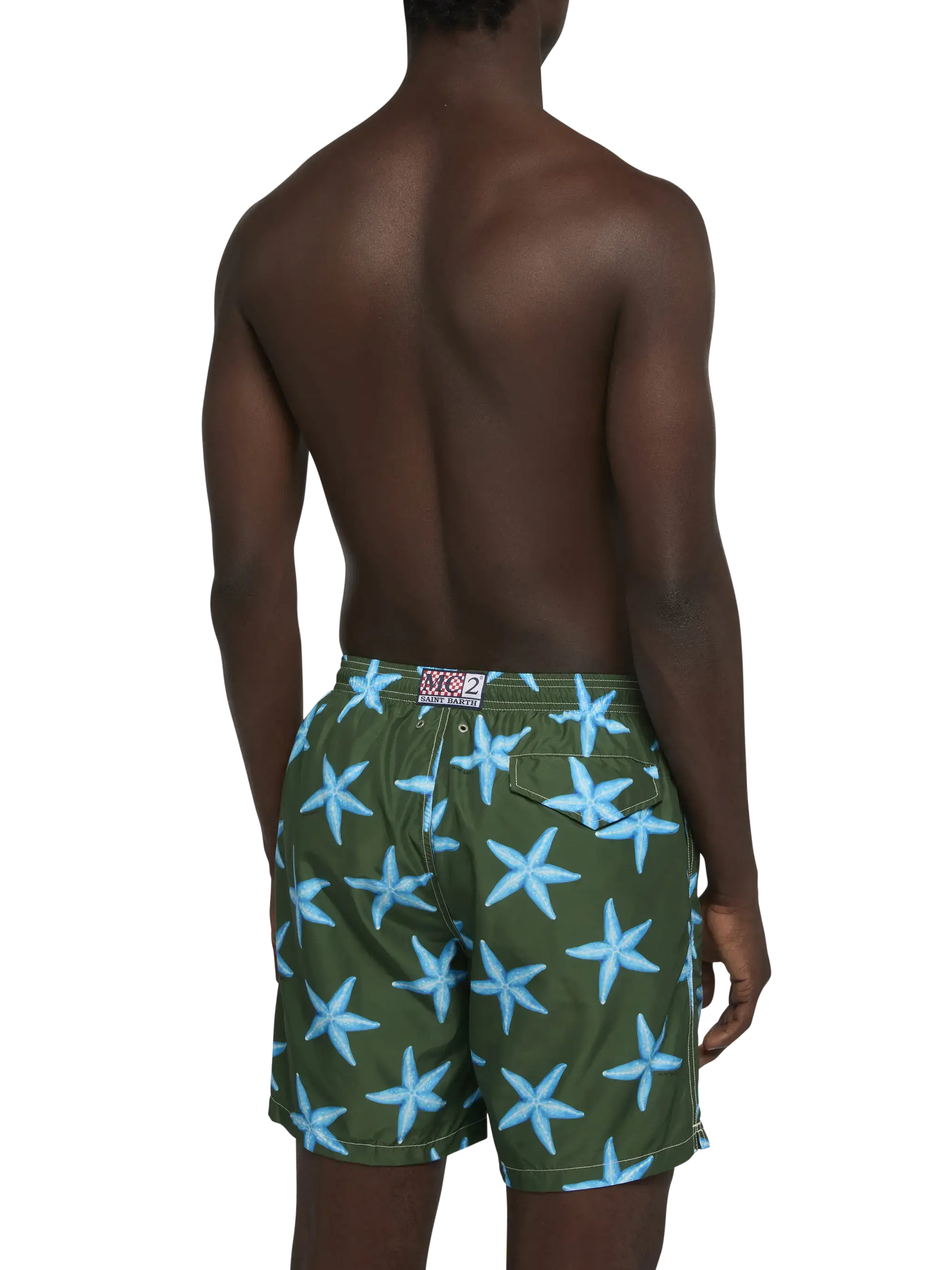 Lightweight fabric swim-shorts Lighting with starfish print - Image 5