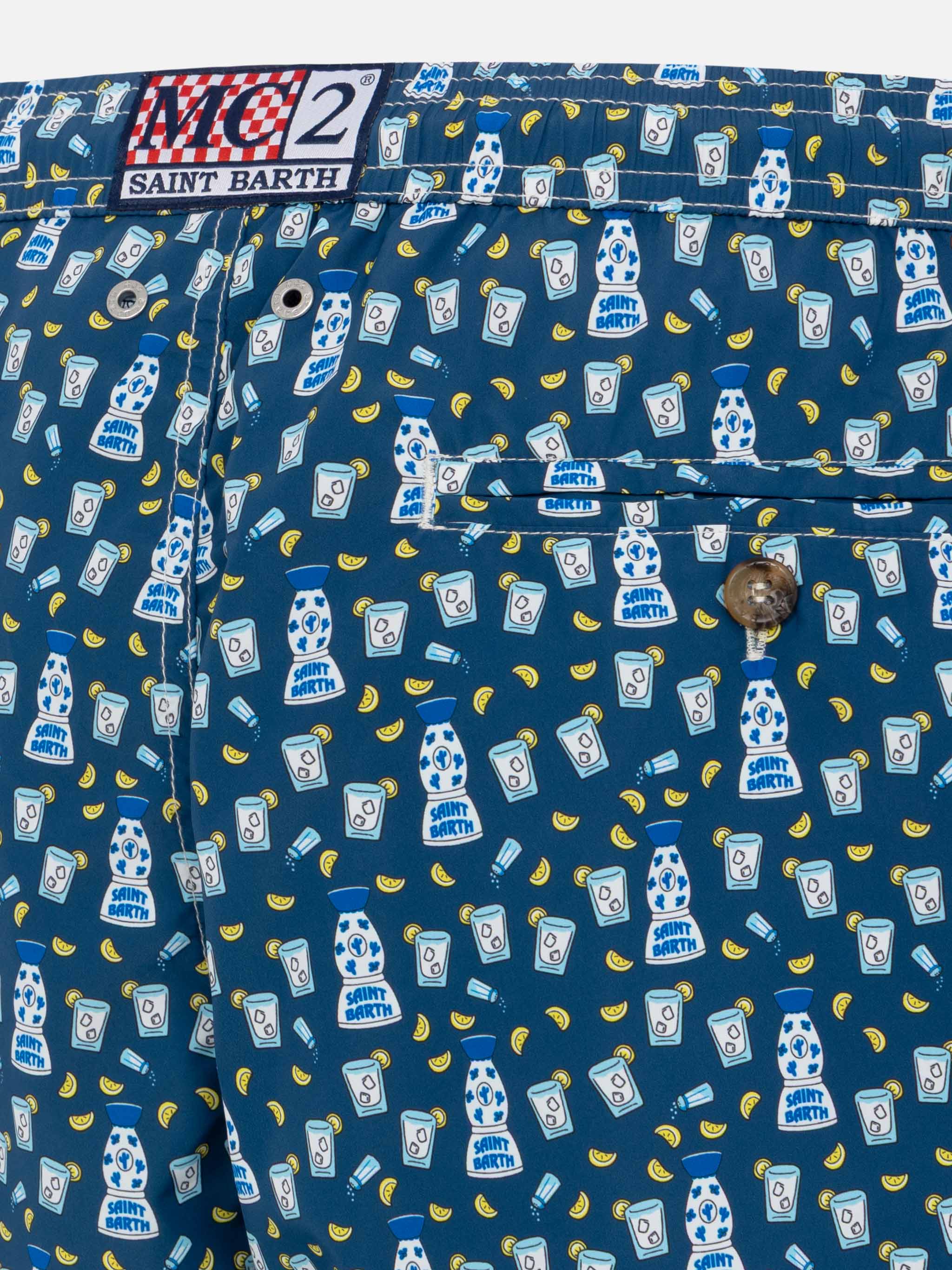Lightweight fabric swim shorts Lighting with tequila print - Image 3