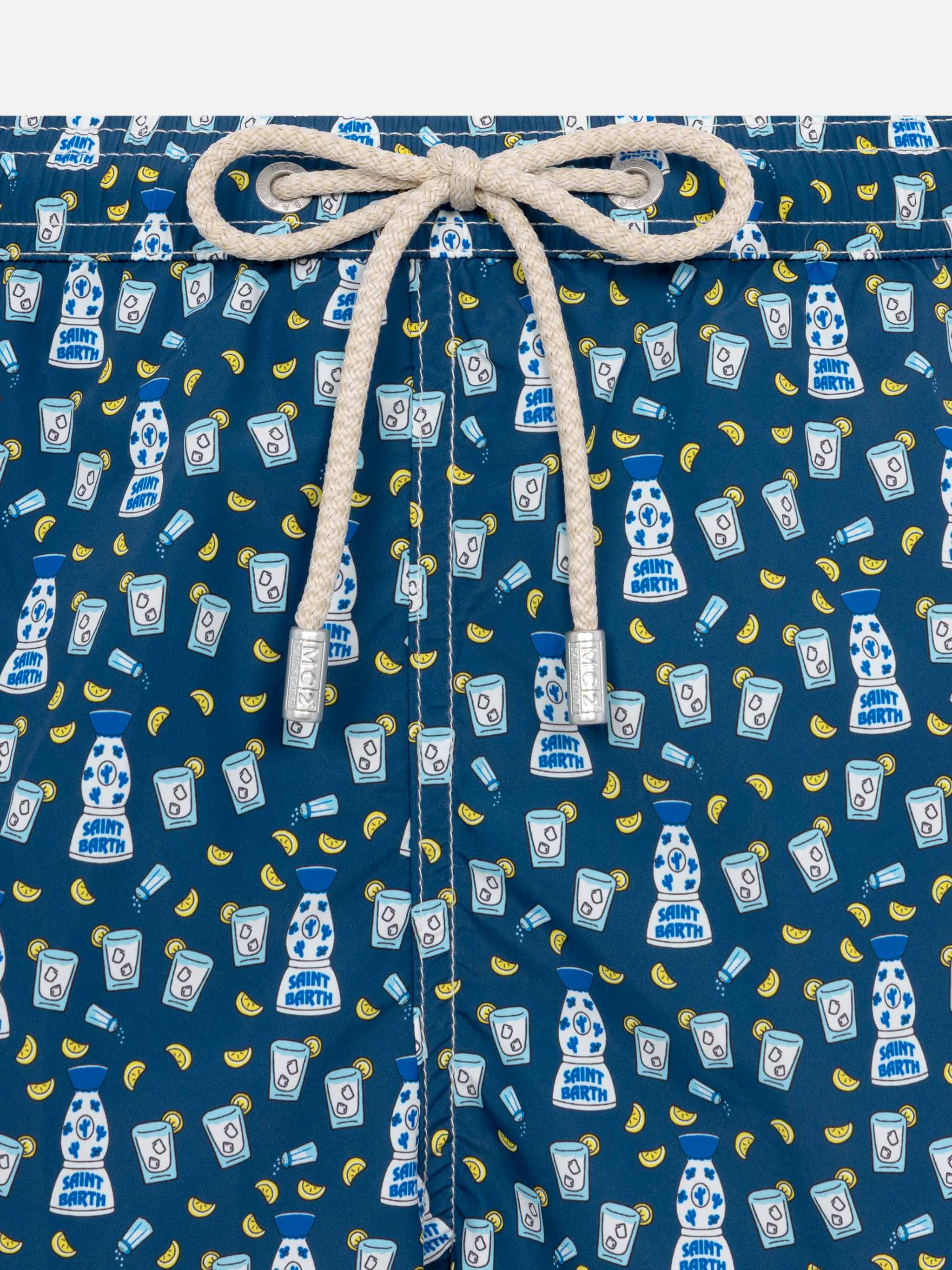Lightweight fabric swim shorts Lighting with tequila print - Image 4