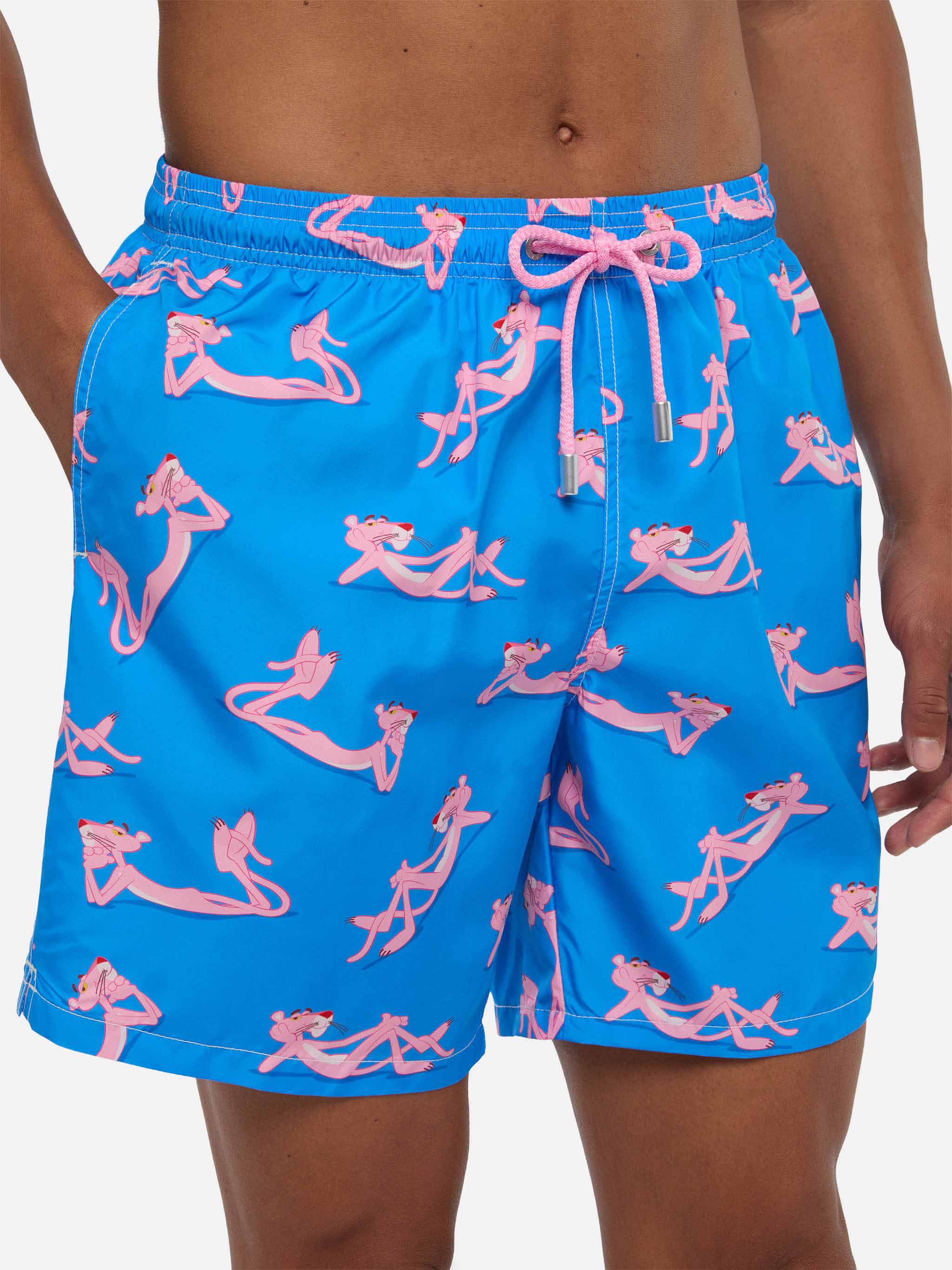 Lightweight fabric swim shorts Lighting with The Pink Panther print | THE PINK PANTHER SPECIAL EDITION - Image 4