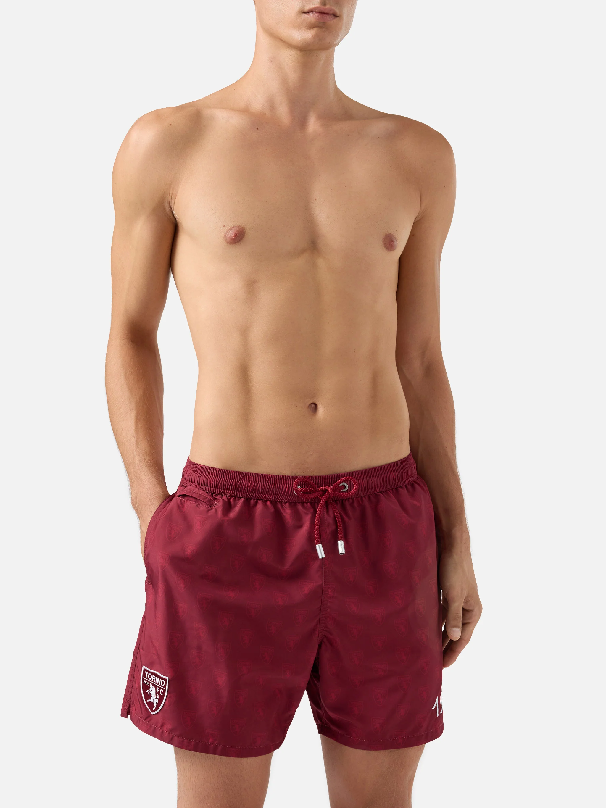 Lightweight fabric swim shorts Lighting with Torino print | TORINO FC SPECIAL EDITION - Image 3