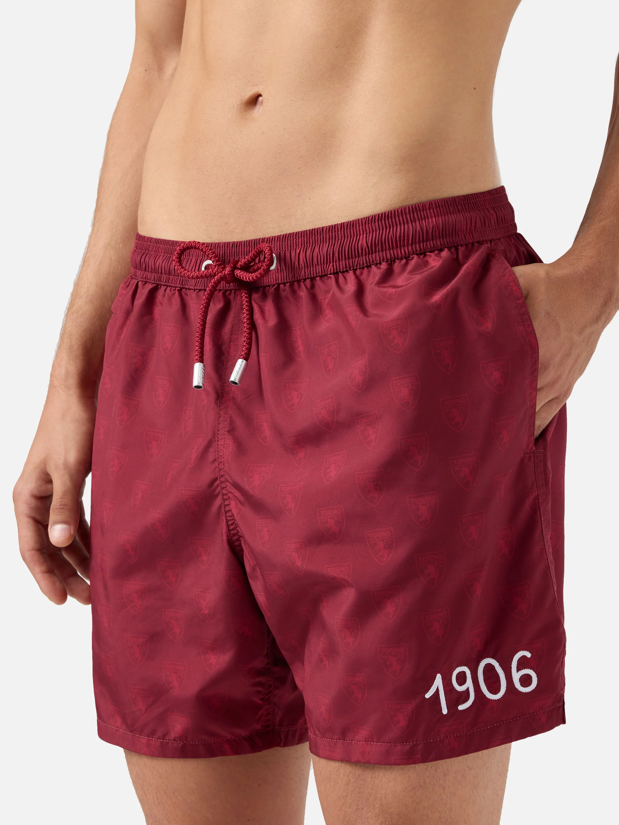 Lightweight fabric swim shorts Lighting with Torino print | TORINO FC SPECIAL EDITION - Image 4